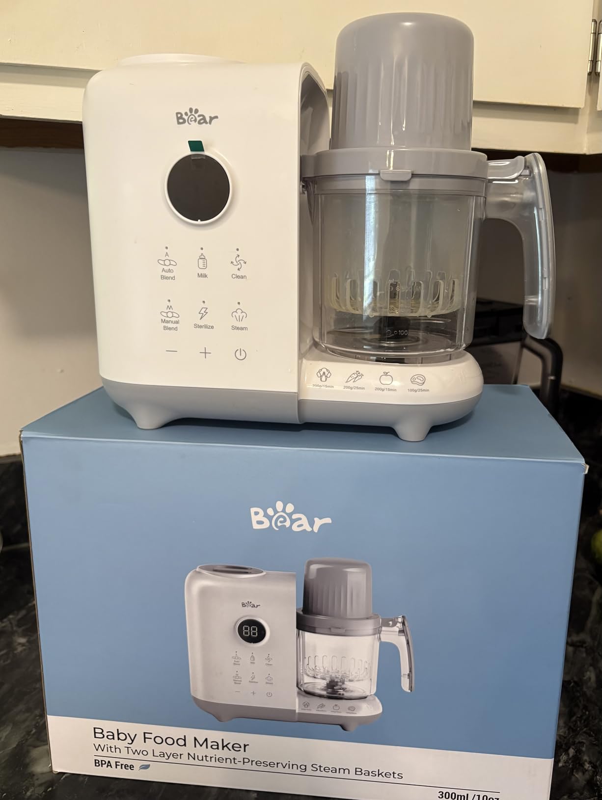 Bear Baby Food Maker Steamer & Blender with Dual-Layer Steam Baskets, 18.5oz customer photo 2
