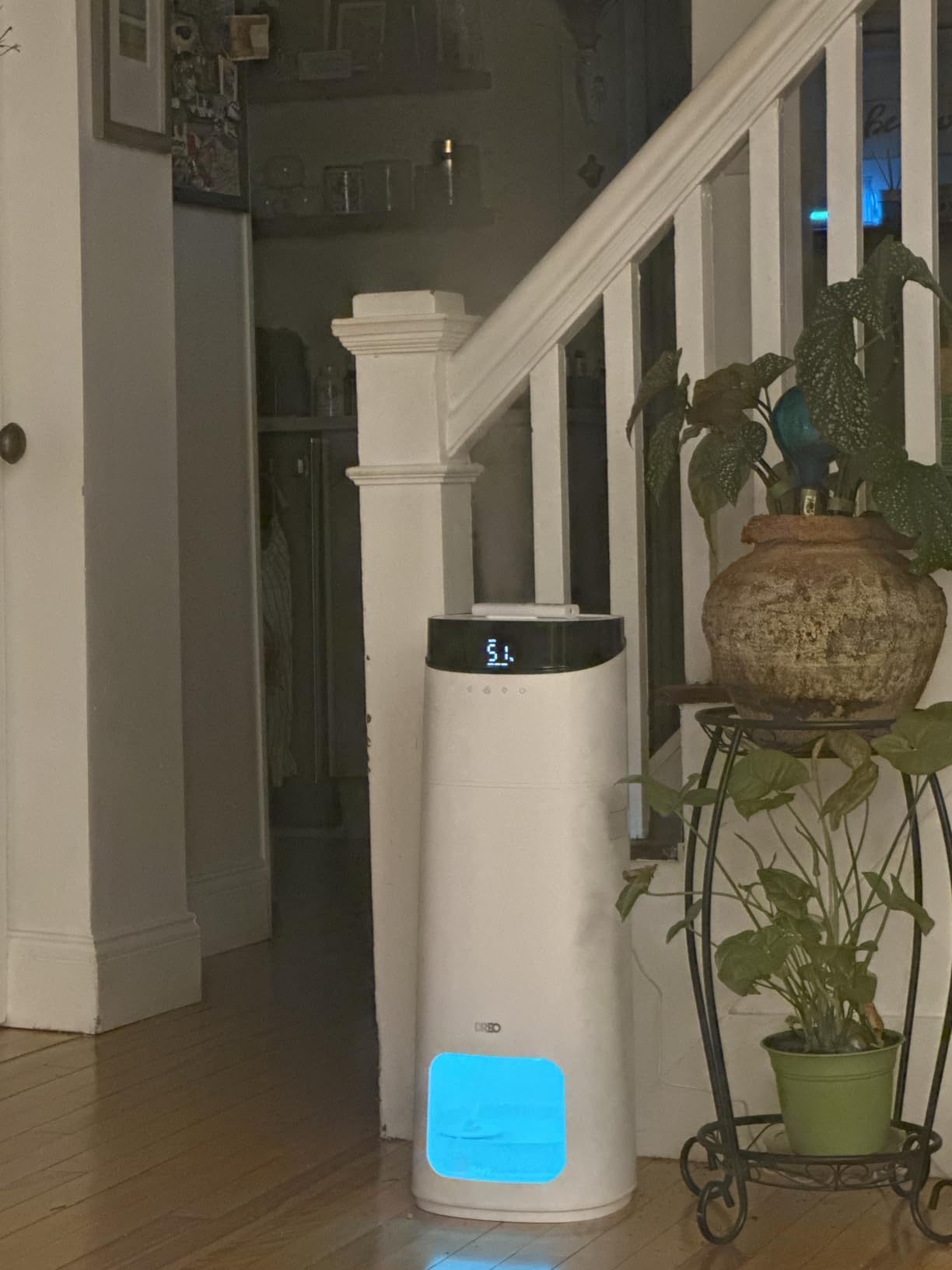 DREO 16L Smart Humidifier Large Room 1000 ft², 130H Runtime, 30dB, Top Fill | Auto Mode, Remote/Touch/Voice & APP Control, Clean Tank Technology, RGB Light, Cool Mist Humidifiers 755S for Bedroom, White customer photo 1