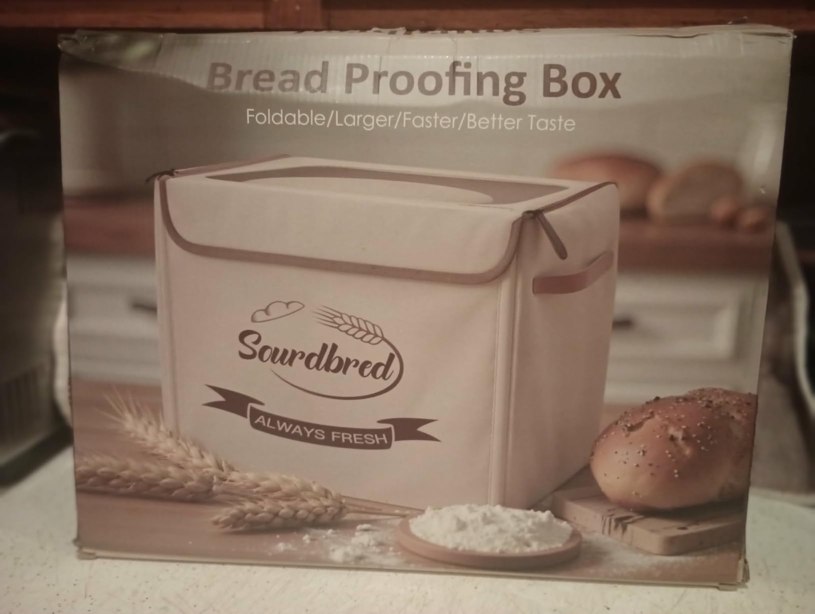 Extra Large Folding Bread Proofing Box, Dough Proofer 68-104°F Temp Control 1-48H Timer, Sourdough Starter Warmer with Metal Rack, Foldable Proofing Basket for Baking Pizza Yogurt Soften Butter Choc customer photo 1