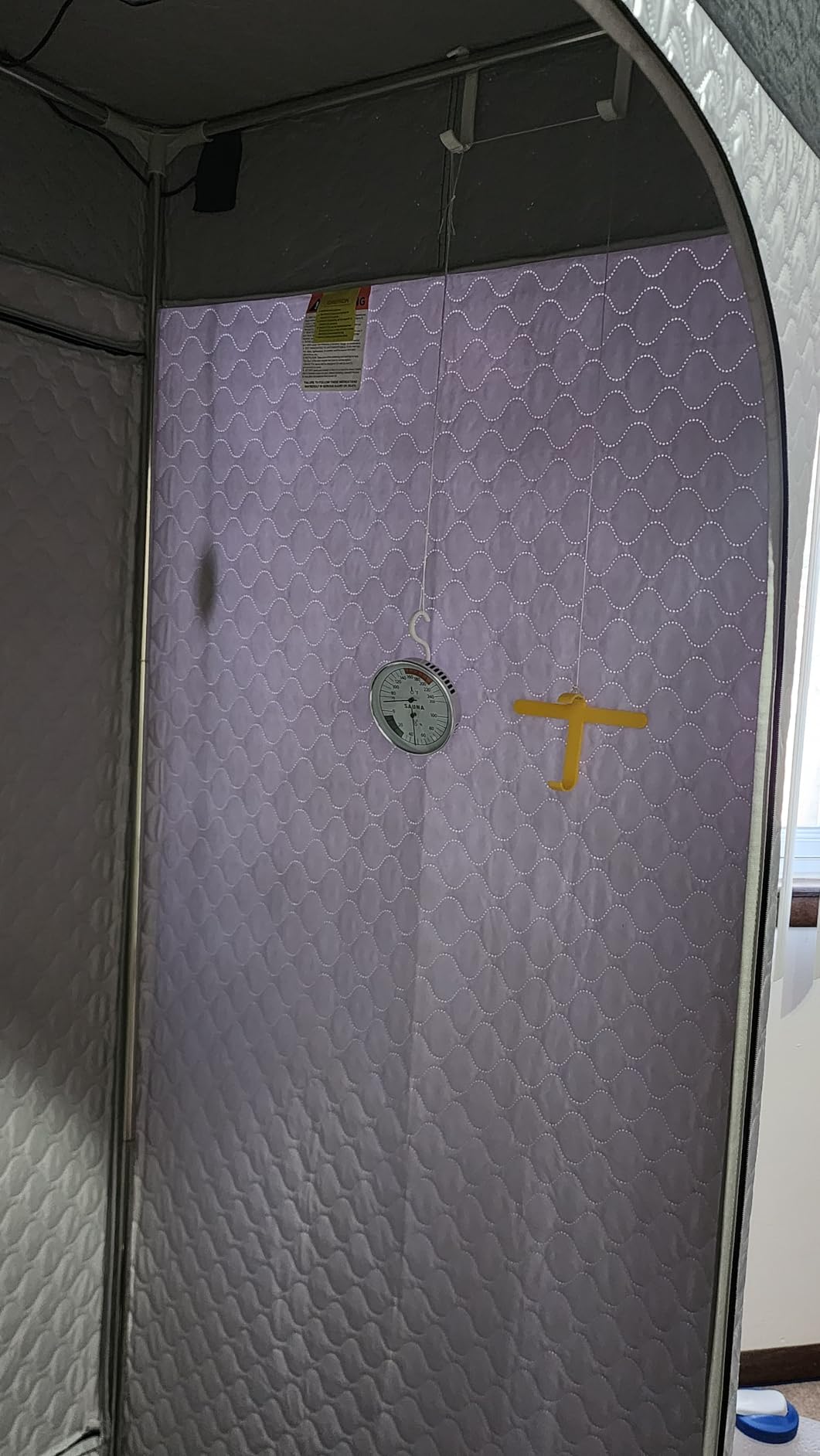 Portable Infrared Sauna Box for Home, Steam Sauna Tent with 660nm & 850nm Red Light Therapy, 3L 1200W Steamer, Oversized Folding Chair, 9 Heat Levels & 99-Min Timer for Home Spa Relaxation | Premium Steam Red Light Therapy Home Spa Full-Body Relaxation Dual Wellness customer photo 2