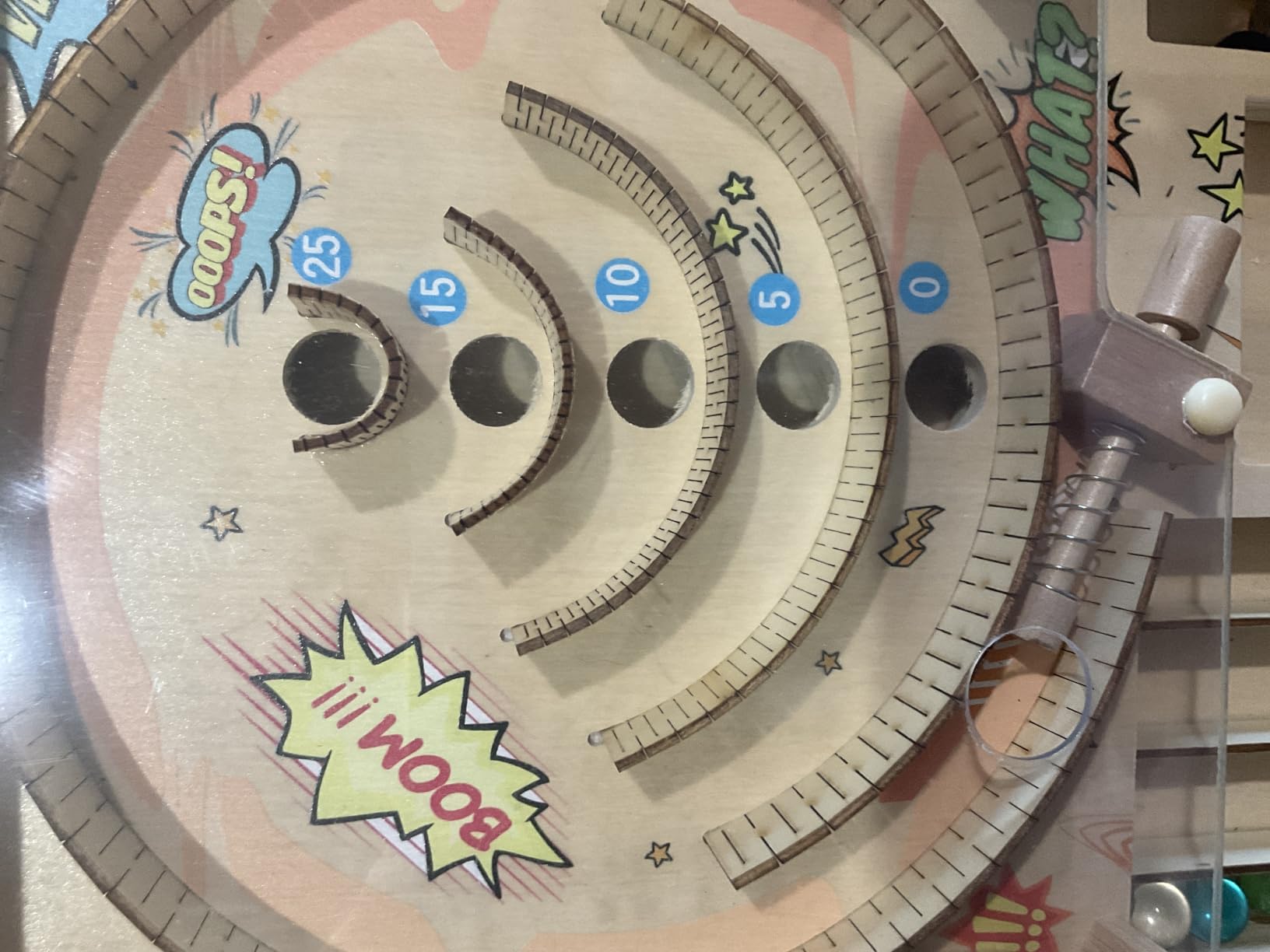 Pinball Machine Skee Ball Marble Run Game for Kids Ages 6-12 | Interactive tabletop game combining pinball, skee ball, and marble run for kids and family party fun customer photo 1