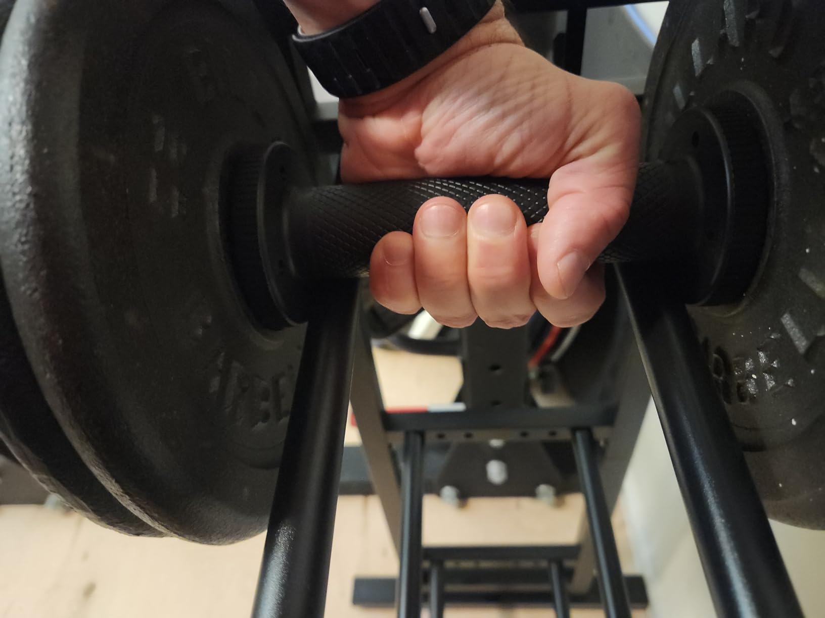 niffgaff 3 Tier Adjustable Dumbbell Rack, Weight Rack for Home Gym, 450 lb Capacity with Extra Storage Hooks customer photo 1