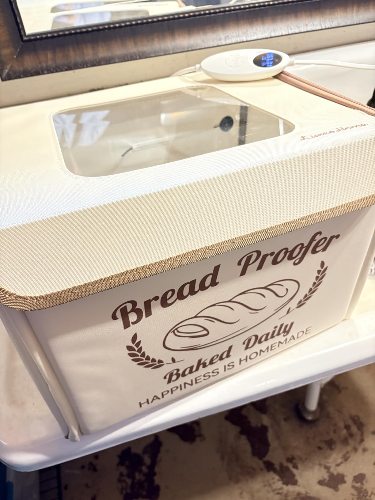 Folding Bread Proofing Box with 50-113℉ Temp Control & 48H Timer, Dough Proofer with Metal Rack, Humidor, Ideal for Sourdough, Bread Baking, Pizza, Yogurt, Kombucha, Perfect for Compact Kitchens customer photo 1