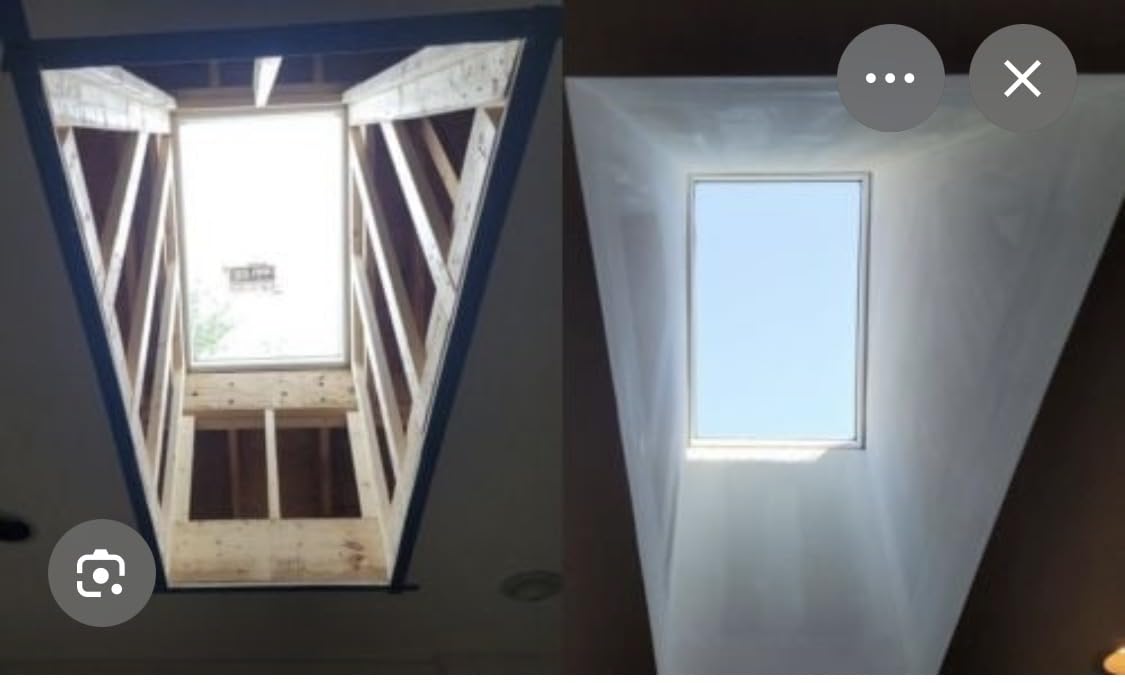 Skylight Window for House Roof, Tempered Glass Roof Hatch | Sloped Flat Roof Window for Attic and Sun Room (27.6 x 27.6 in) customer photo 2