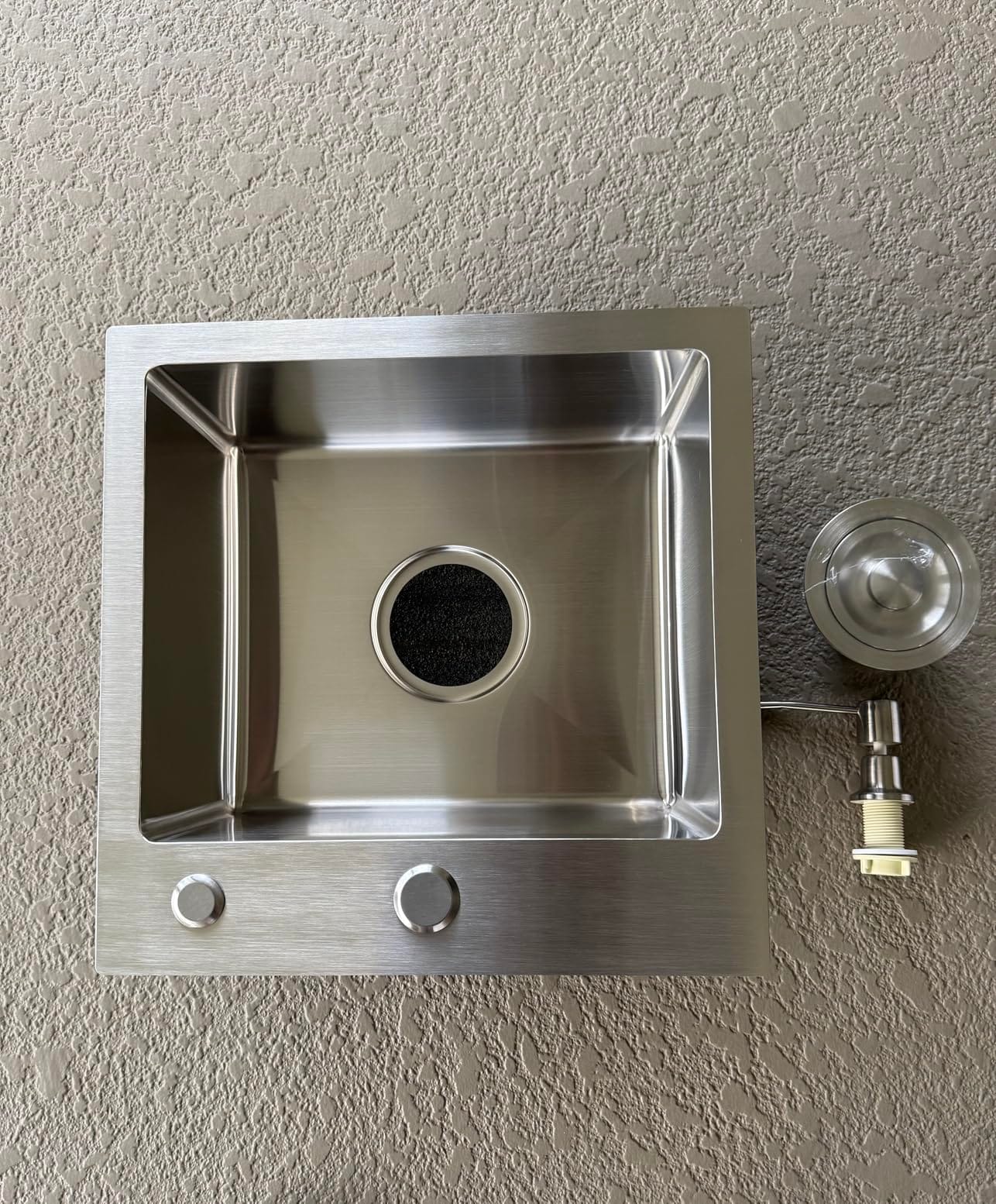 15 inch Drop In Bar Sink, 15x15