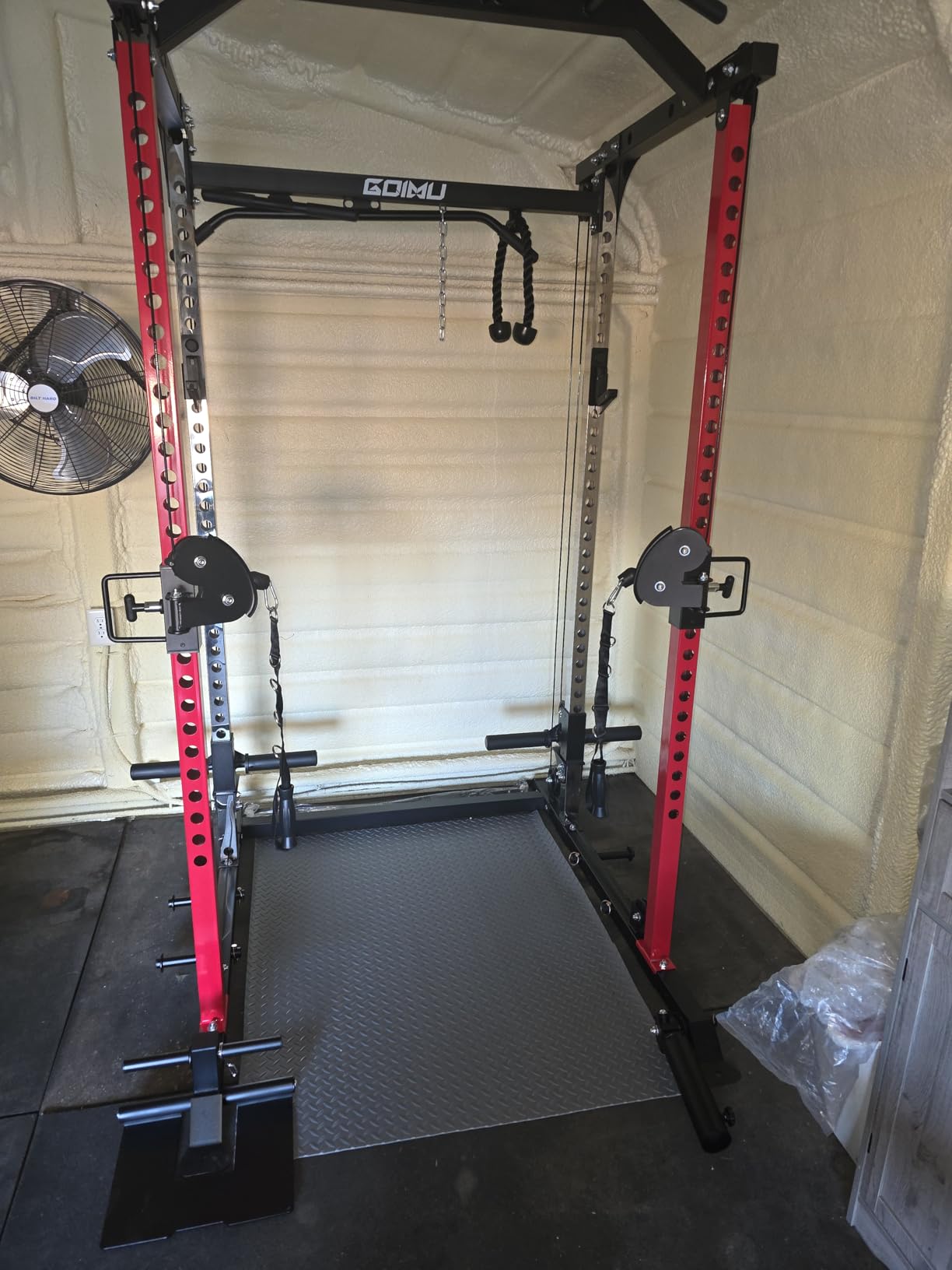 DP01 Power Cage, 2000LBS Squat Rack with Cable Crossover and Dual Independent Pulley System customer photo 1