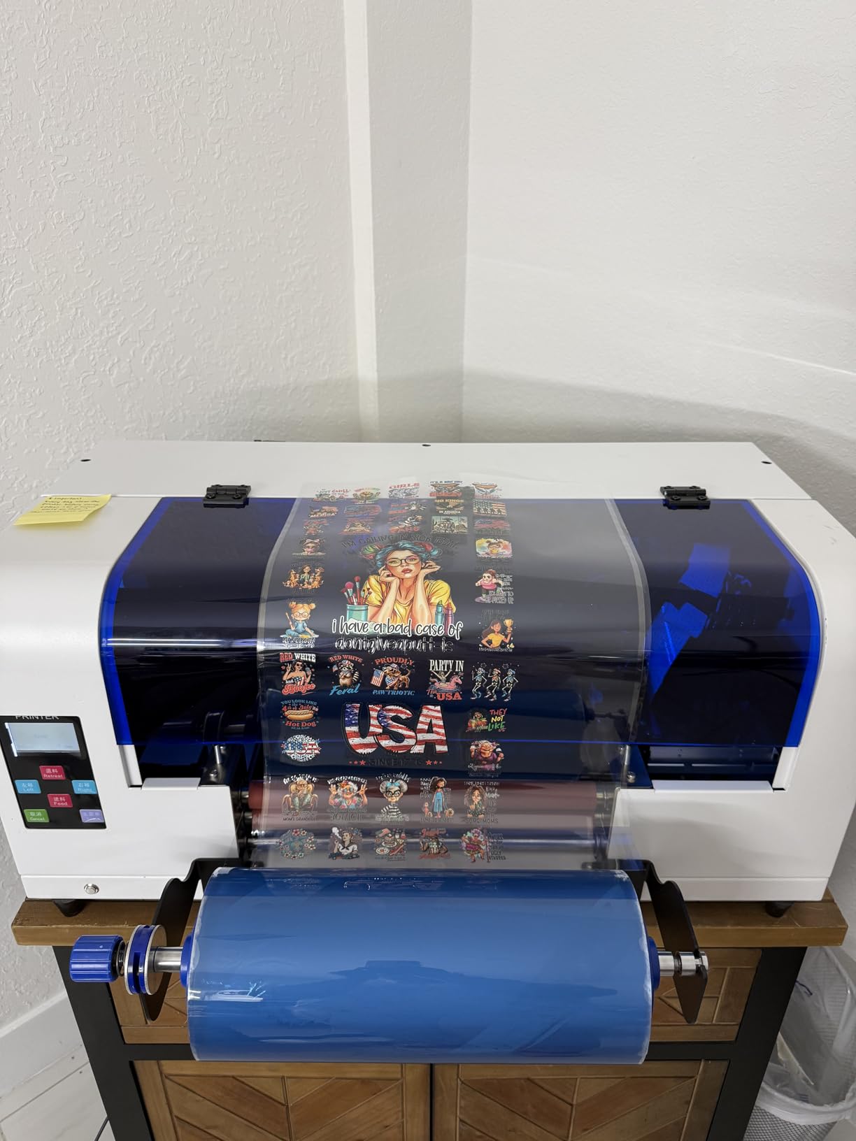 A3+ DX7 UV DTF Sticker Printer Come with Software A/B Film and Inks | Automatic laminating, Automatic cleaning, installed white ink circulation, Easy to setup and operating customer photo 2