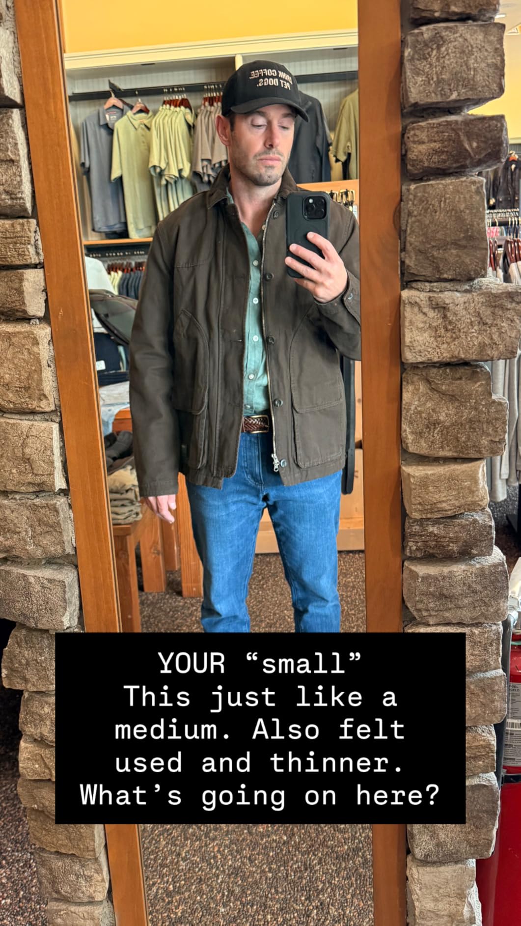 Orvis Heritage Field Coat for Men - Classic Waxed Mens Field Jacket with Pockets, Zip Front, Button-Closed Storm Flap customer photo 2