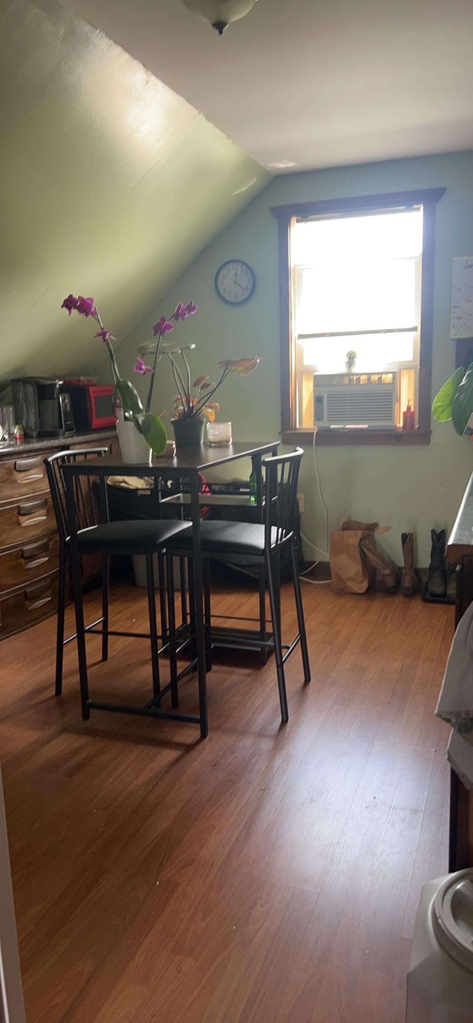 Shintenchi Kitchen Table Chairs Set of 4 with Bench and Chairs, Dark Walnut | Dining Table Set for 4, 4 Pieces Kitchen Table Set, Storage Rack & Metal Frame, for Small Space, Upgrated Leg Support customer photo 1