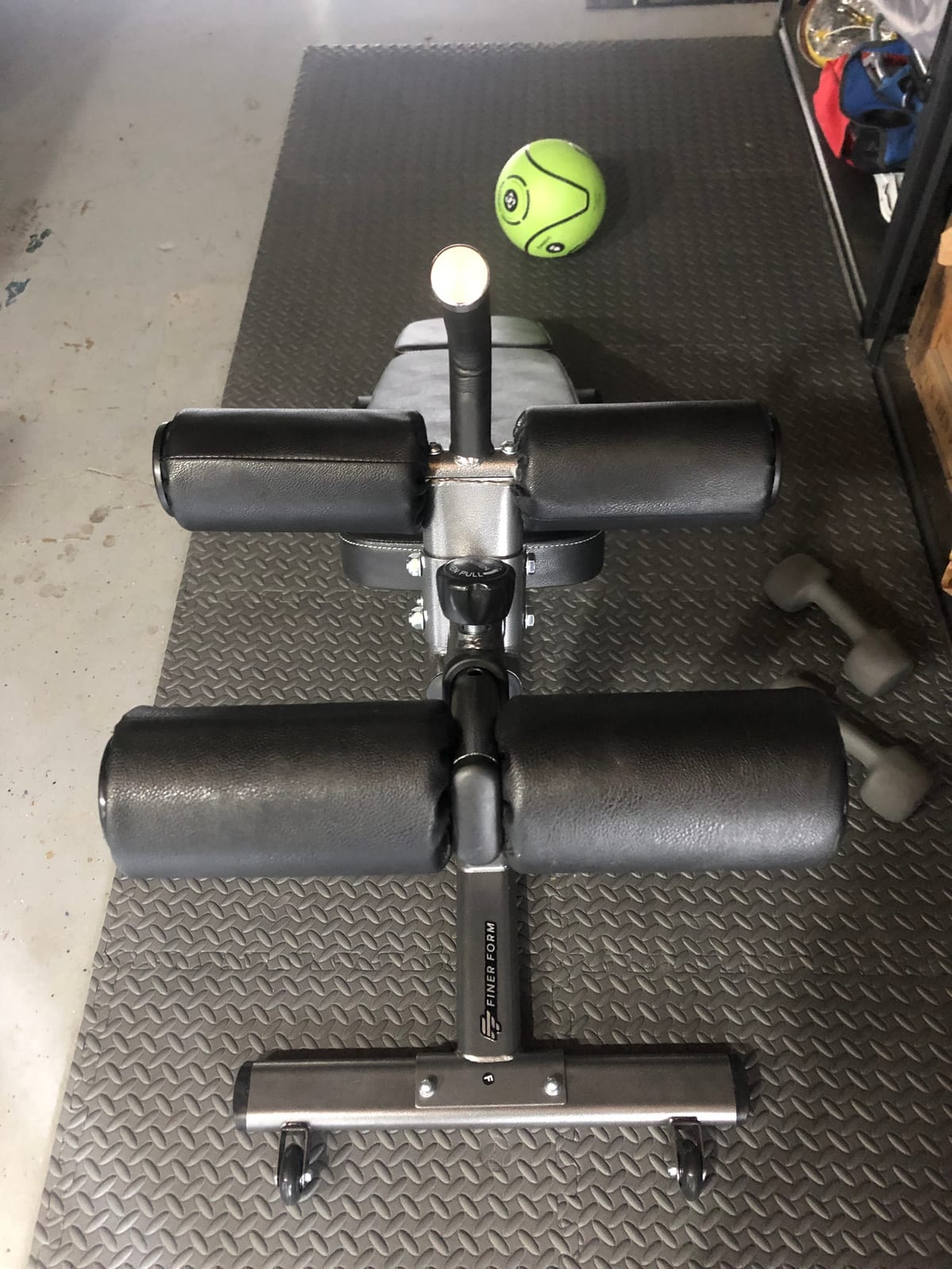 Finer Form Sit Up Bench with Reverse Crunch Handle for Ab Bench Exercises - Abdominal Exercise Equipment with 3 Adjustable Height Settings customer photo 2