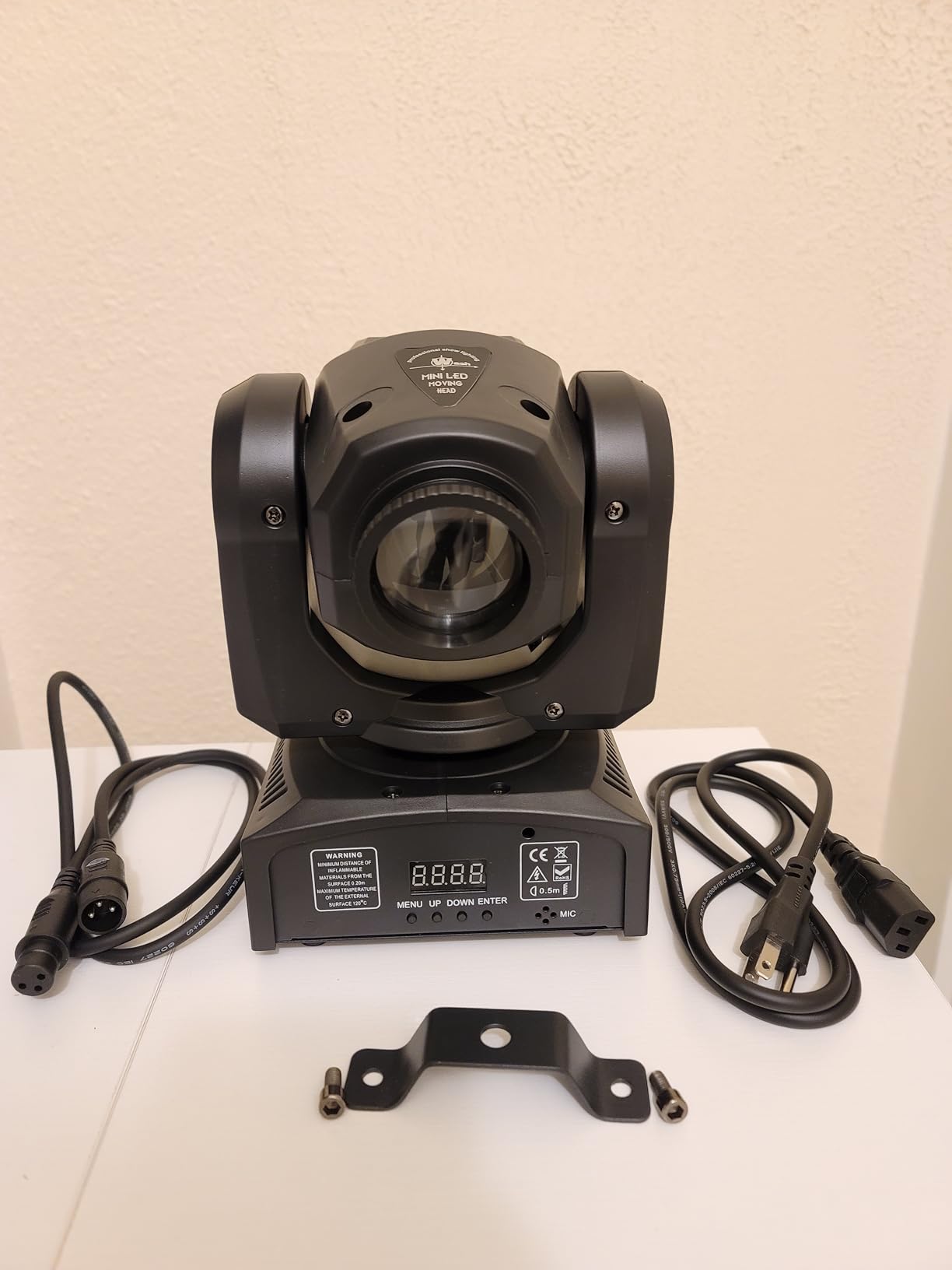 MINGJIE 60W LED Moving Head Stage Light, DMX512 DJ Light | 8 Gobos & 8 Colors, Sound Activated, 540 Pan & 270 Tilt, Compact DJ Lighting for Weddings, Parties, and Stage Events customer photo 2