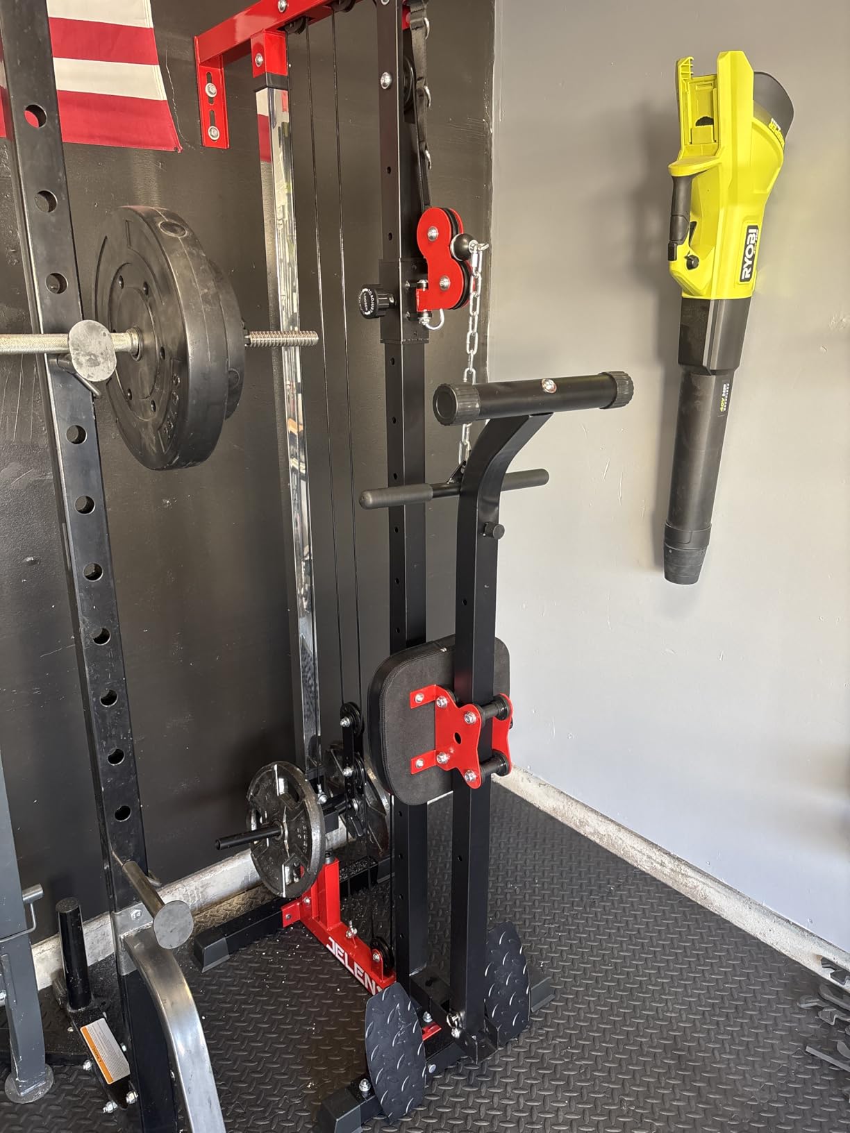 JELENS RC01 2 in 1 Rowing Cable Machine, Wall-Mounted LAT Pulldown Machine, 16 Adjustable Positions, Home Gym Pulley System with Training Attachments customer photo 1