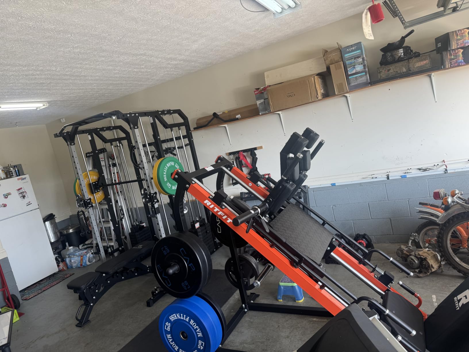 RitFit 3-in-1 Leg Press & Hack Squat Machine, 1500LB Capacity | Steel Frame with Roller Bearings, Rock-Textured Footplate, Weight Storage and Compact Space-Saving Design customer photo 2