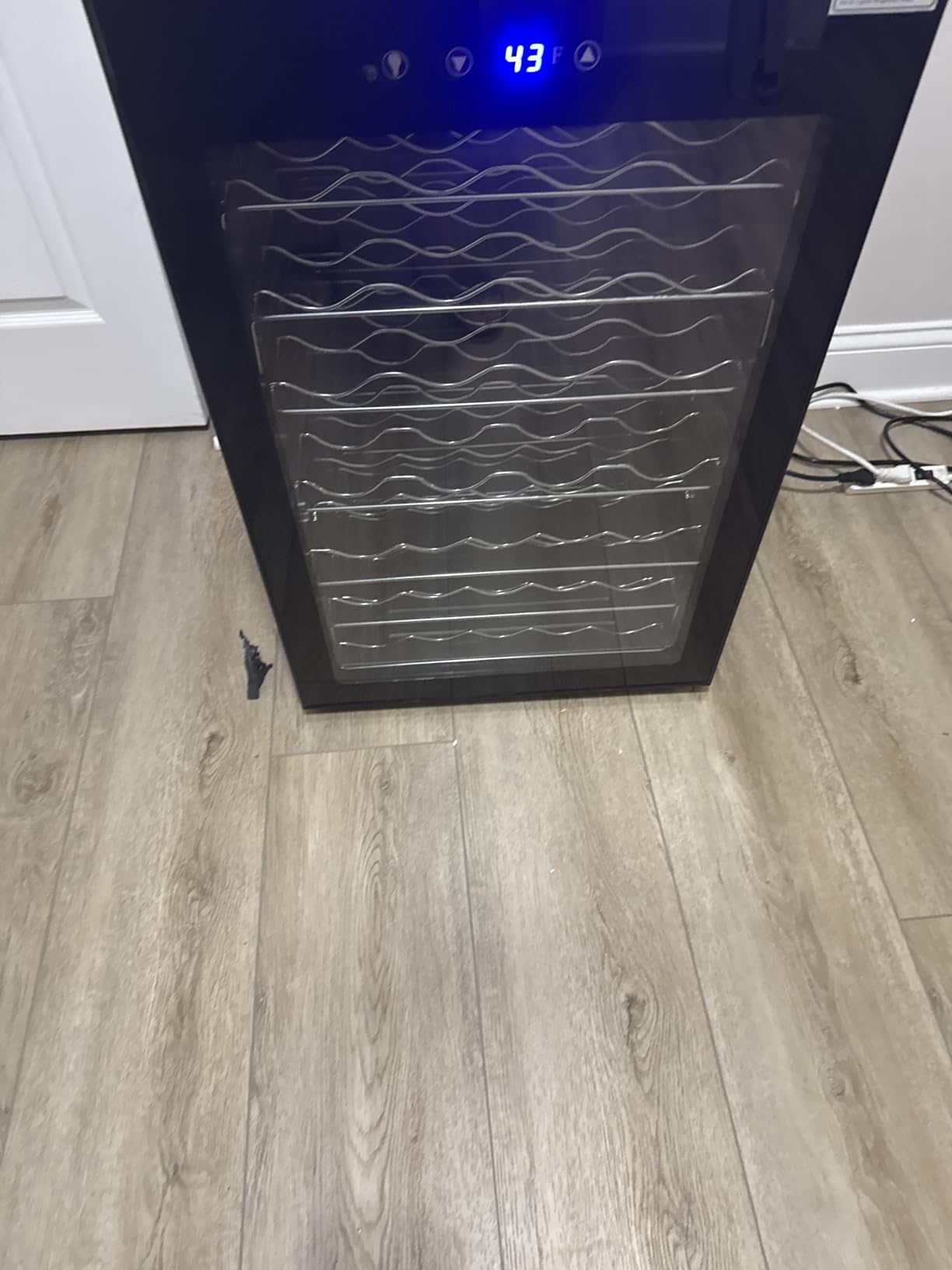 EUHOMY 25 bottle Wine Cooler Refrigerator, Freestanding Compressor Wine Fridge with Adjustable Temperature and Digital Control, Mini Fridge with Glass Door for Red White Wine, Beer, Black customer photo 2