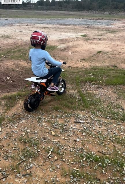 Blitzshark 36V 650W Kids Electric Dirt Bike Off-Road Motocross Ultra Powerful Motorcycle - 17 MPH MAX, Rubber Tire, Twist Grip Throttle, Dual Suspension & Brakes customer photo 2