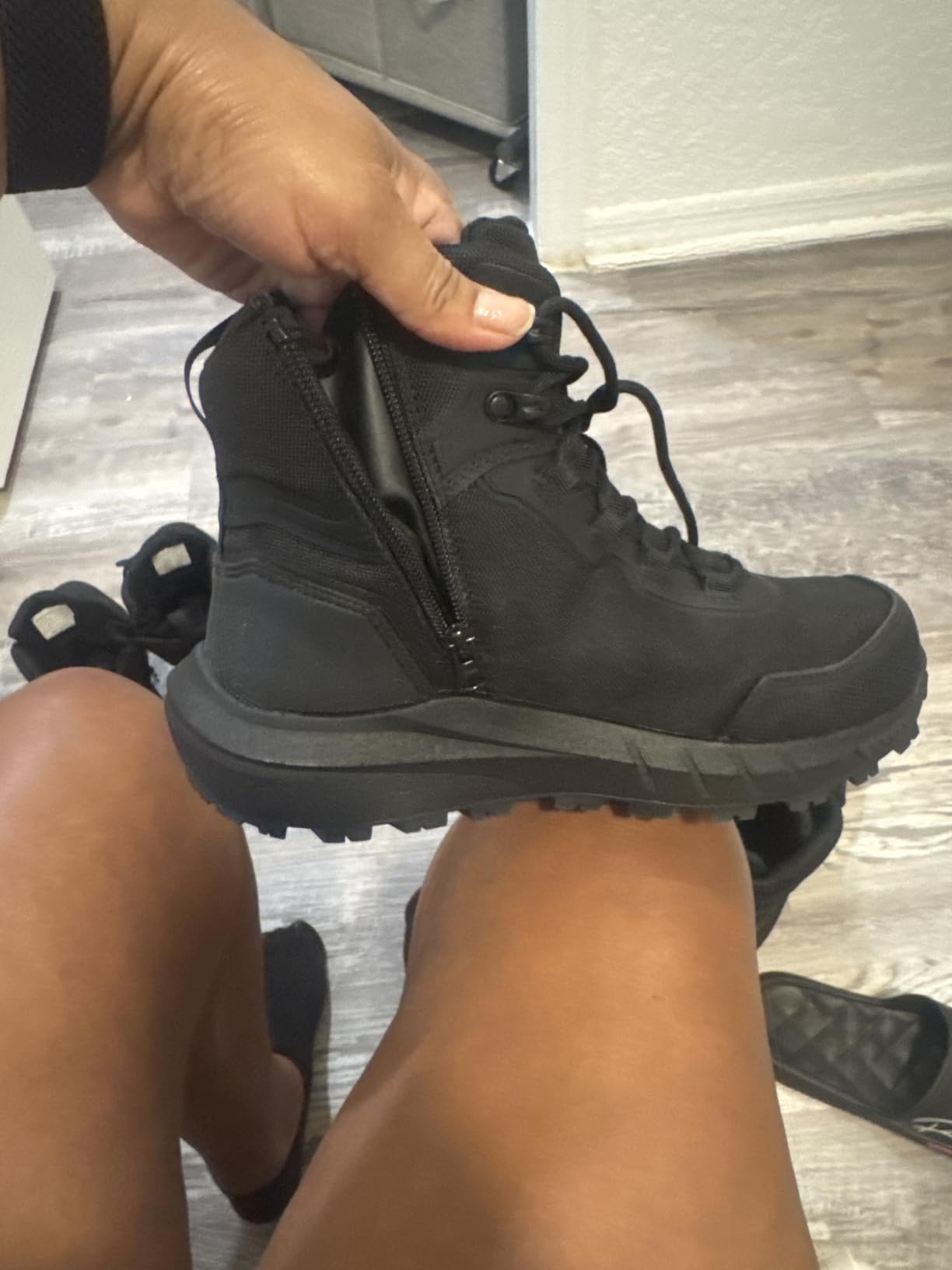 NORTIV 8 Men's Composite Toe Work Boots Slip Resistant | ASTM F2413-24 Safety Work Boots with Zipper Lightweight Comfort for all-day work for Warehouse Construction, Terrascope-nano customer photo 1