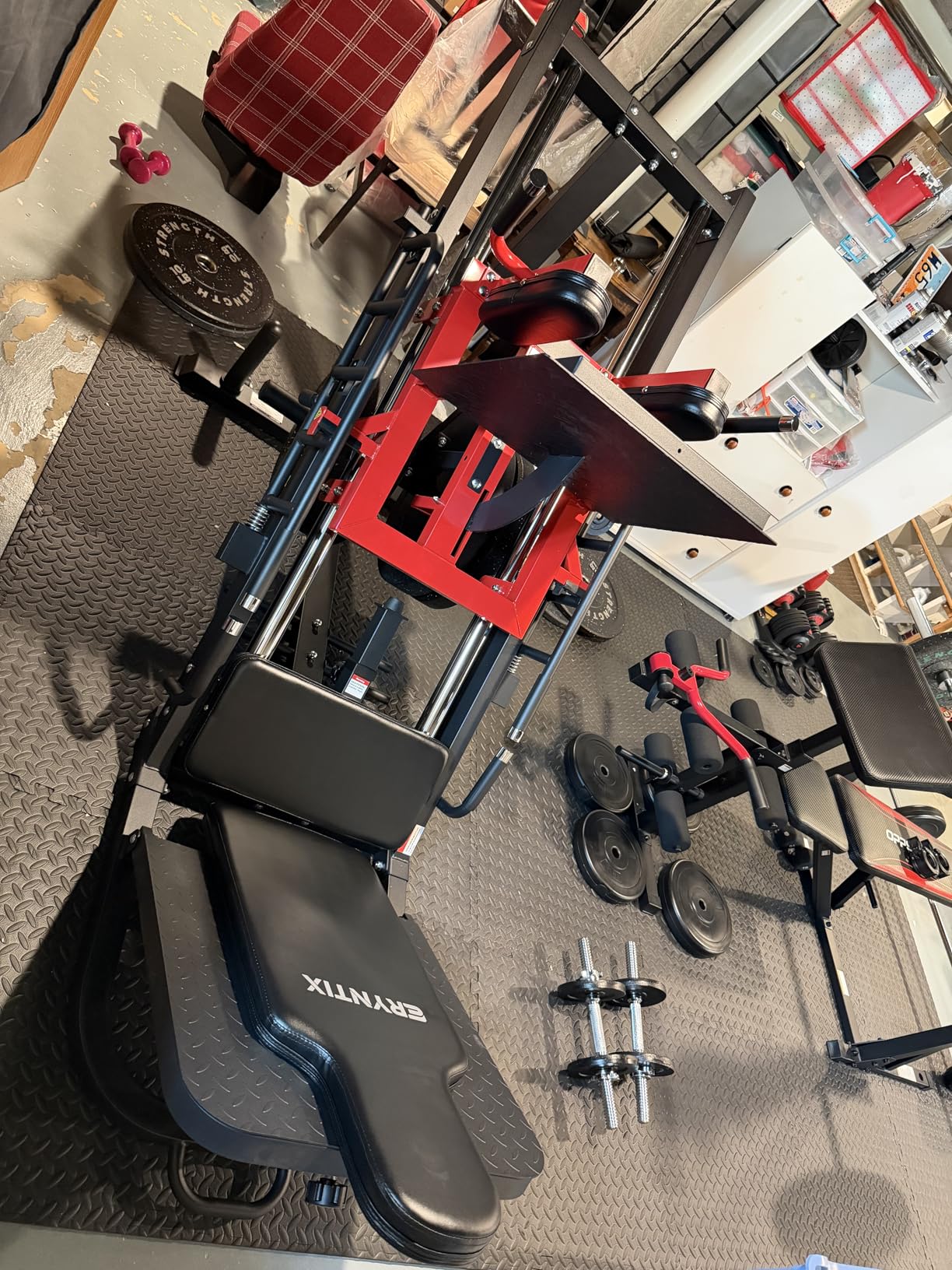 Leg Press Hack Squat Machine Combo, 45° Leg Exercise Machine, Lower Body Special with Weight Storage for Quads, Hamstring, Glutes, Calves, Compact Home Gym Leg Day Equipment customer photo 2