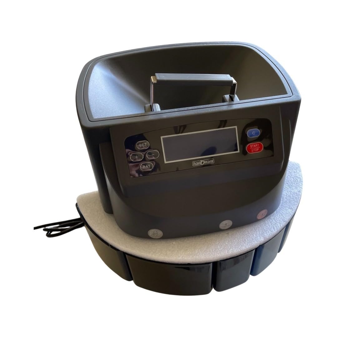 Coin Counter and Sorter 270 Coins/Min Electric Coin Sorter 500 Coins Load | USD Change Counter Machine Automatic Coin Sorter and Wrapper Machine, LCD Display, Auto Stop Anti-Overflow, Easy One-Touch customer photo 2