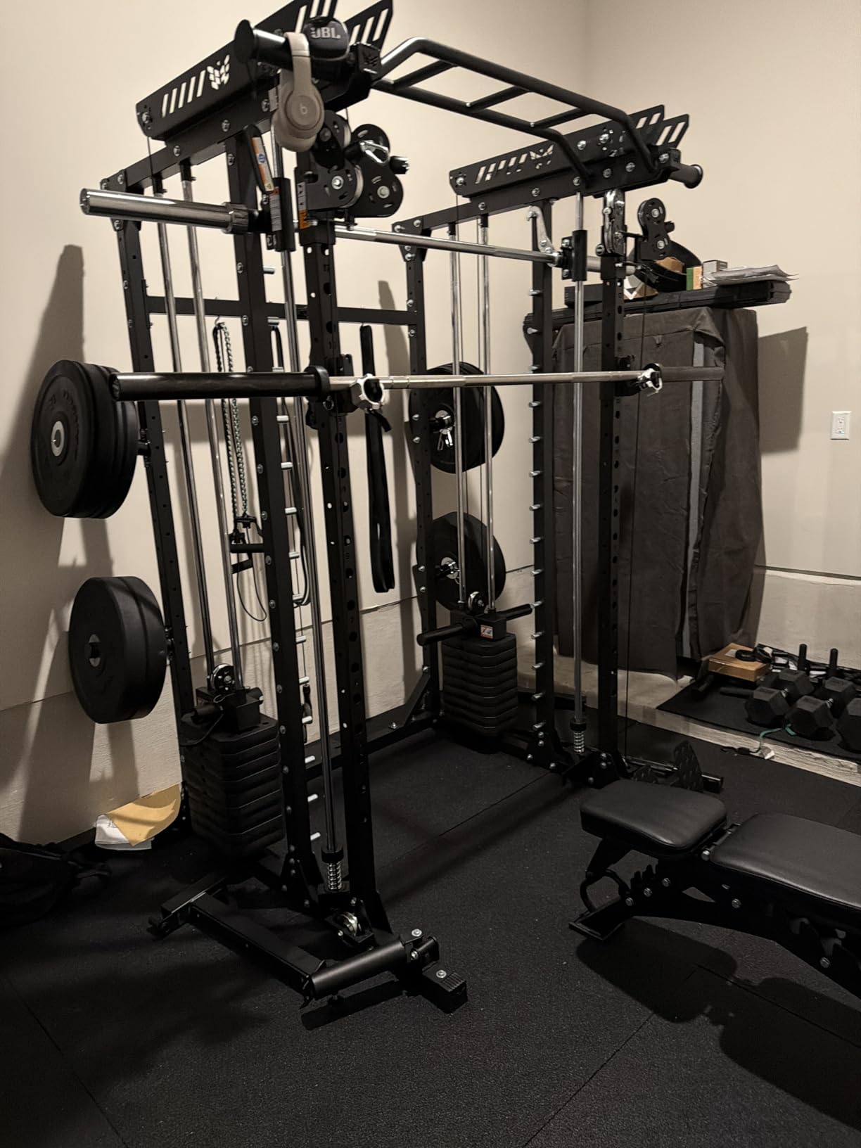 Drone MAX V Smith Machine with Weight Stacks, All-in-One Home Gym Squat Rack customer photo 1