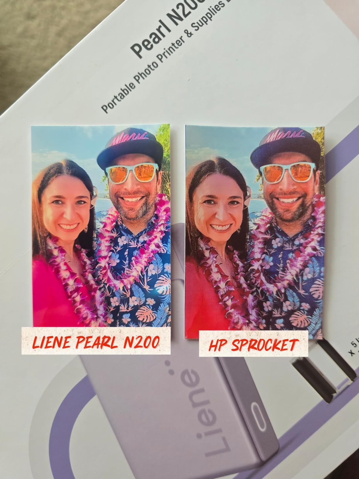 Liene Pearl N200 Pro Portable Photo Printer, Instant Mini Picture Printer for iPhone Smartphone, Thermal Dye Sublimation, Bluetooth Sticker Printer 50 Sheets 2x3 Adhesive Paper & 5 Cartridges, Gold customer photo 1