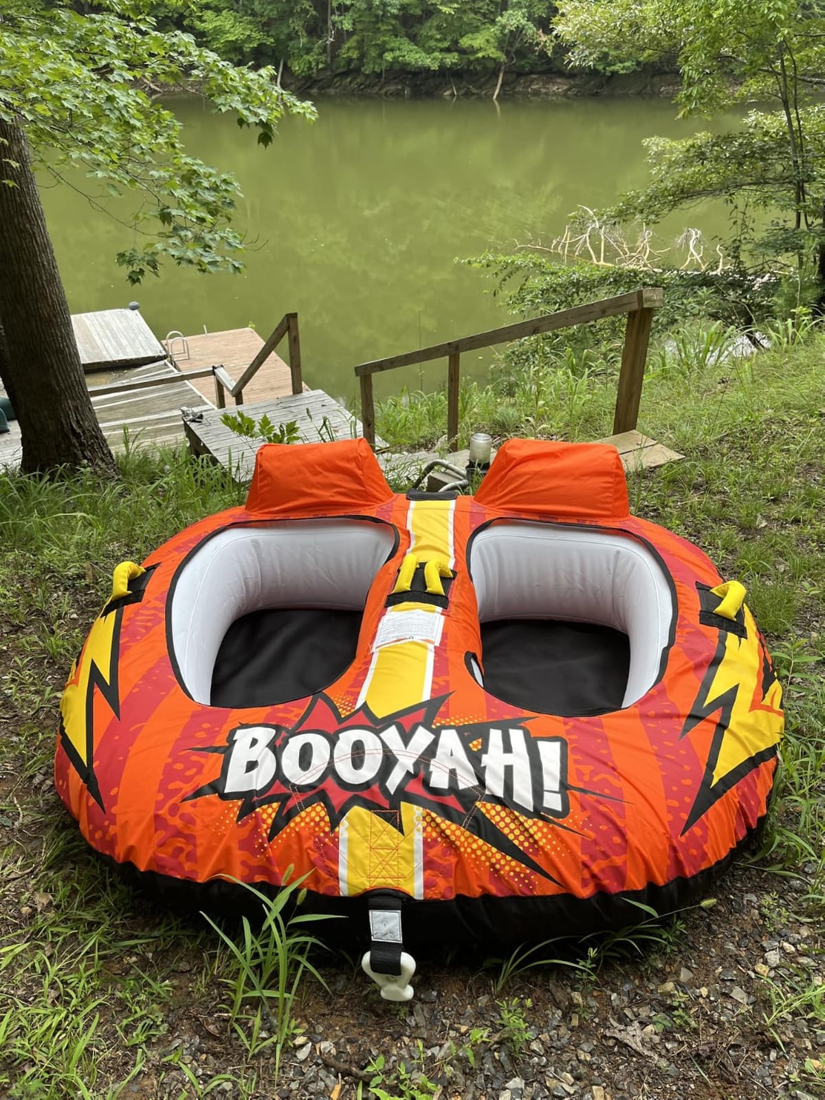 Towable Tubes for Boating Water Tubes - 1-3 Person Super Sofa, Heavy Duty Boat Tubes & Towables, Drainage, Dual Tow Points(F-1011)(F-2002) customer photo 2