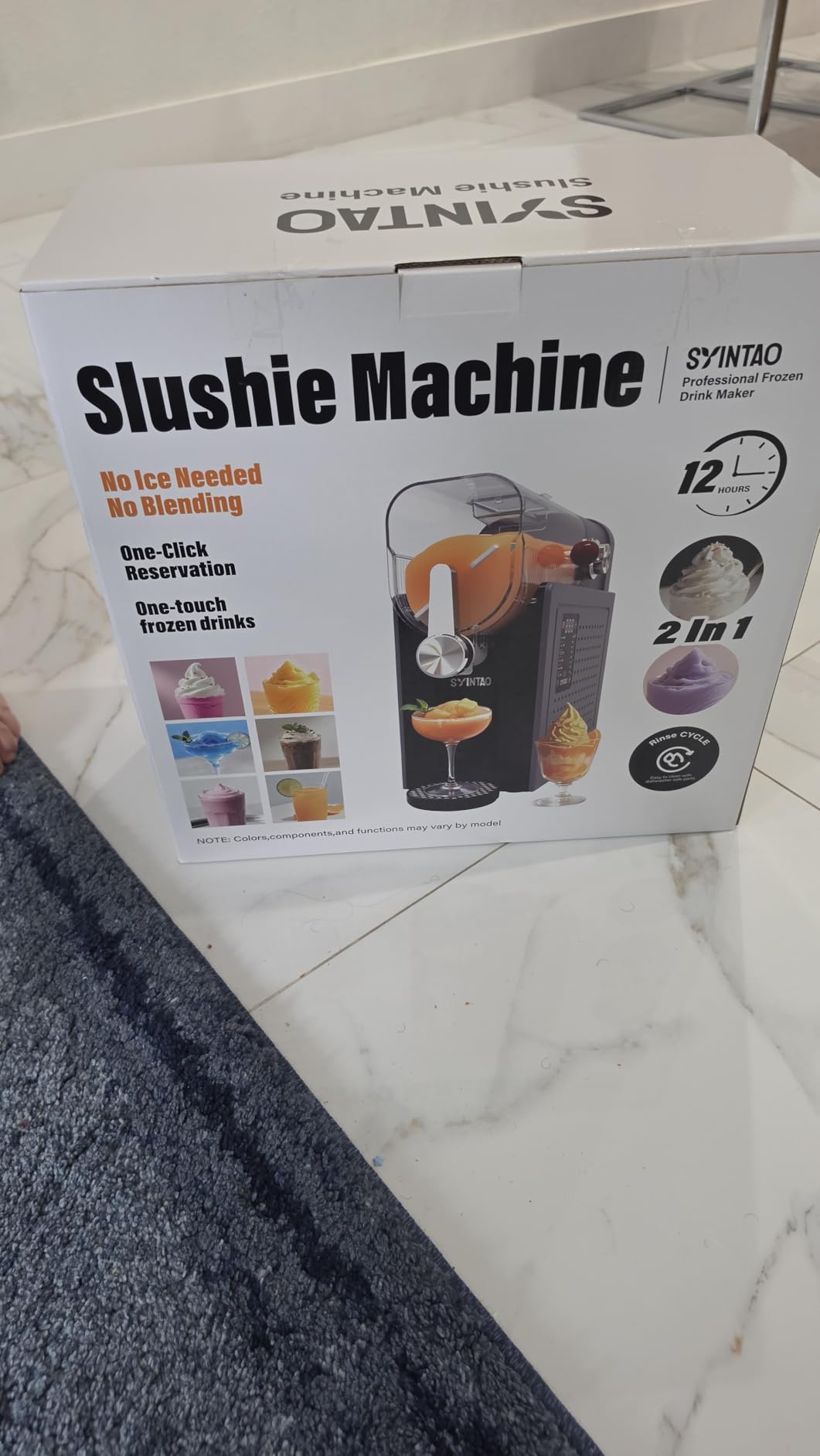 SYINTAO 2-in-1 Slushie & Soft Serve Ice Cream Maker, No-Ice-Needed Frozen Drink Machine with LED Display, 6 Preset Modes, Auto-Clean & Delay Timer - Gift for Family customer photo 2