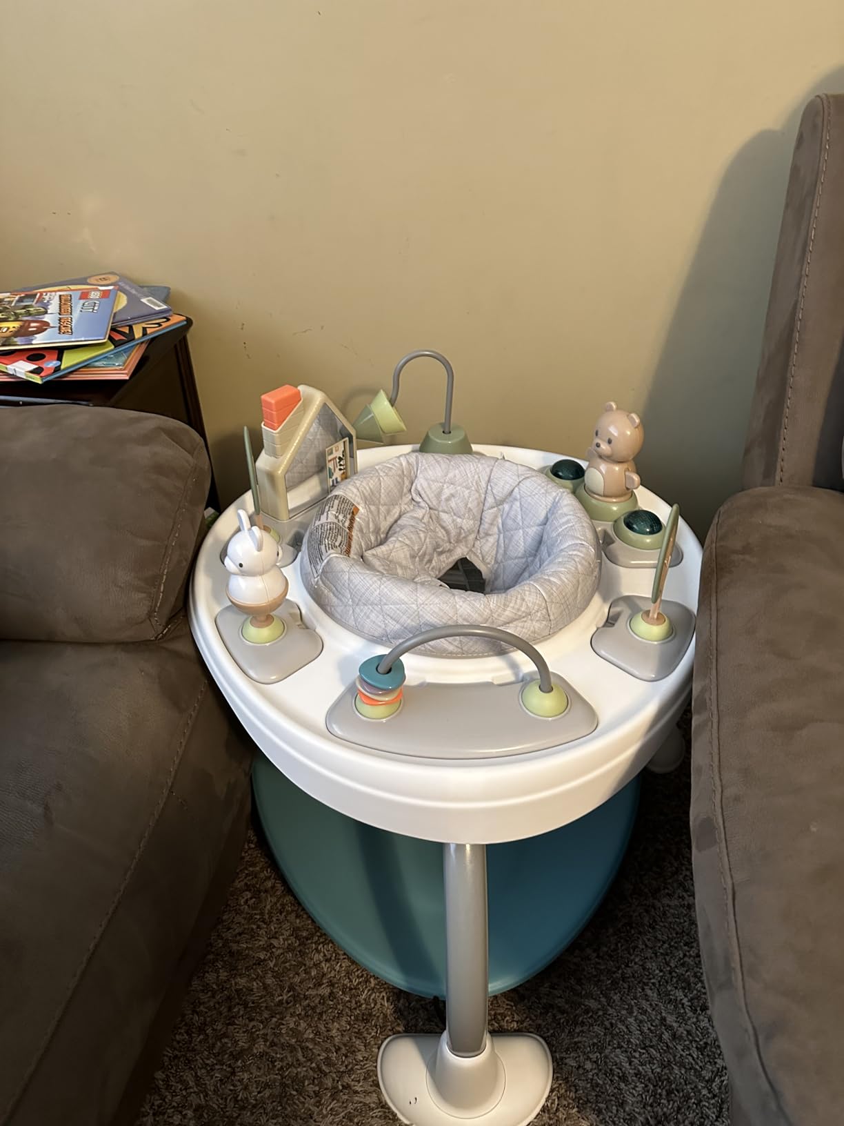 Ingenuity 3-in-1 Baby Jumper and Activity Center with Lights and Sounds - Converts to Toddler Play Table, 4 Adjustable Heights, Wood Legs, Ages 4 Months to 3 Years customer photo 2