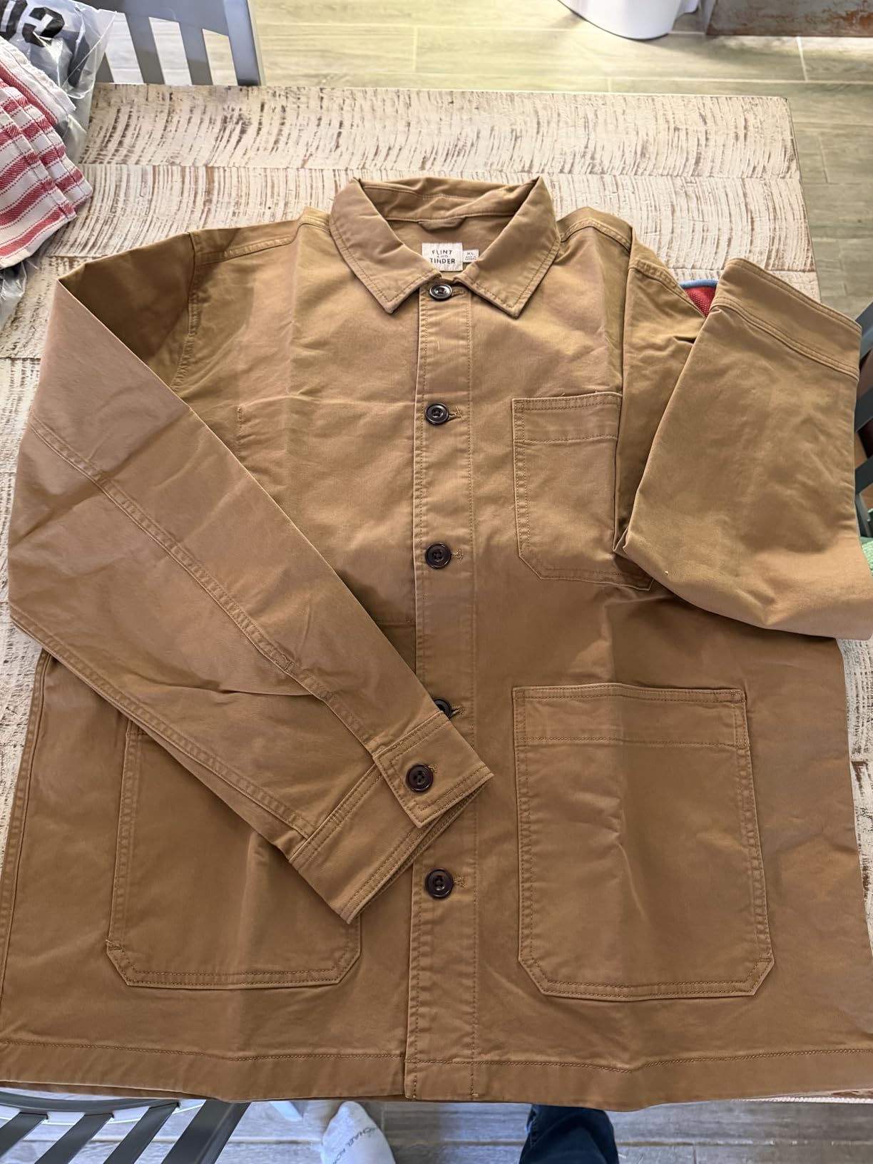 Huckberry Flint and Tinder Classic Chore Coat, Mens Lightweight Cotton Jacket customer photo 1