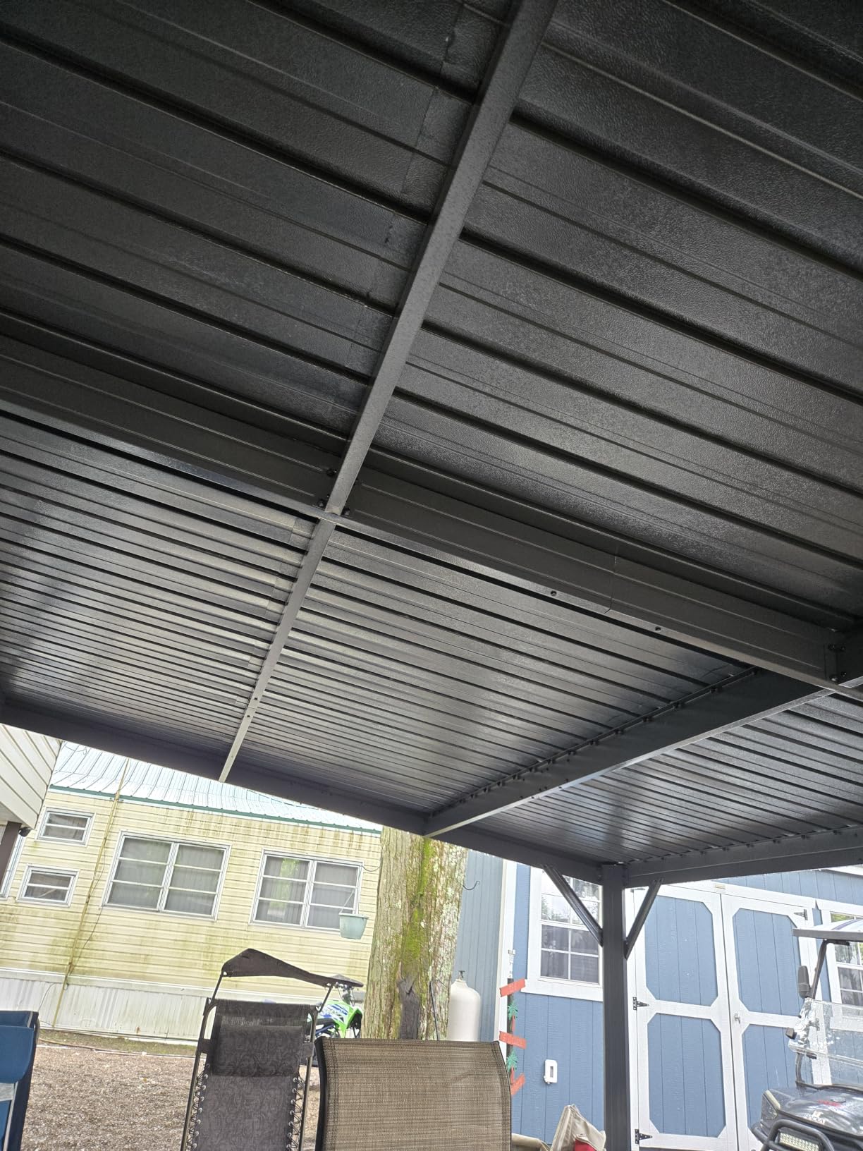 Domi 10' x 16' Lean to Gazebo Outdoor Wall Mounted Gazebo Pergola, Grey | Drainage System, Galvanized Steel Roof, Hardtop Patio Shelter for Deck, Porch, Backyard customer photo 2