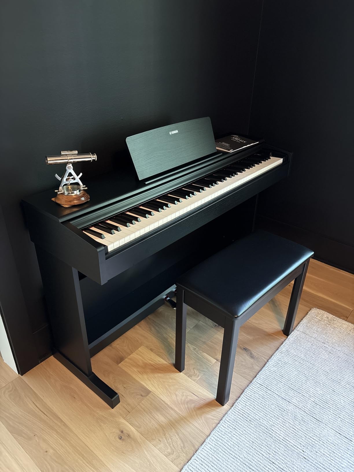 Yamaha YDP105 88-Key Weighted Action Upright Digital Piano for Beginner and Intermediate Players, Dynamic Response, Grand Piano Sound, 3-pedal Unit, Upright Design, Bench Included, White customer photo 2