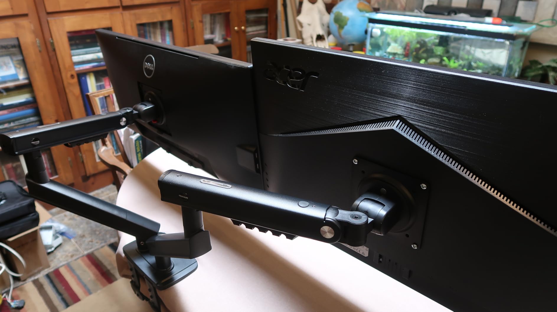 HUANUO FlowLift Pro Dual Monitor Mount for 13-32