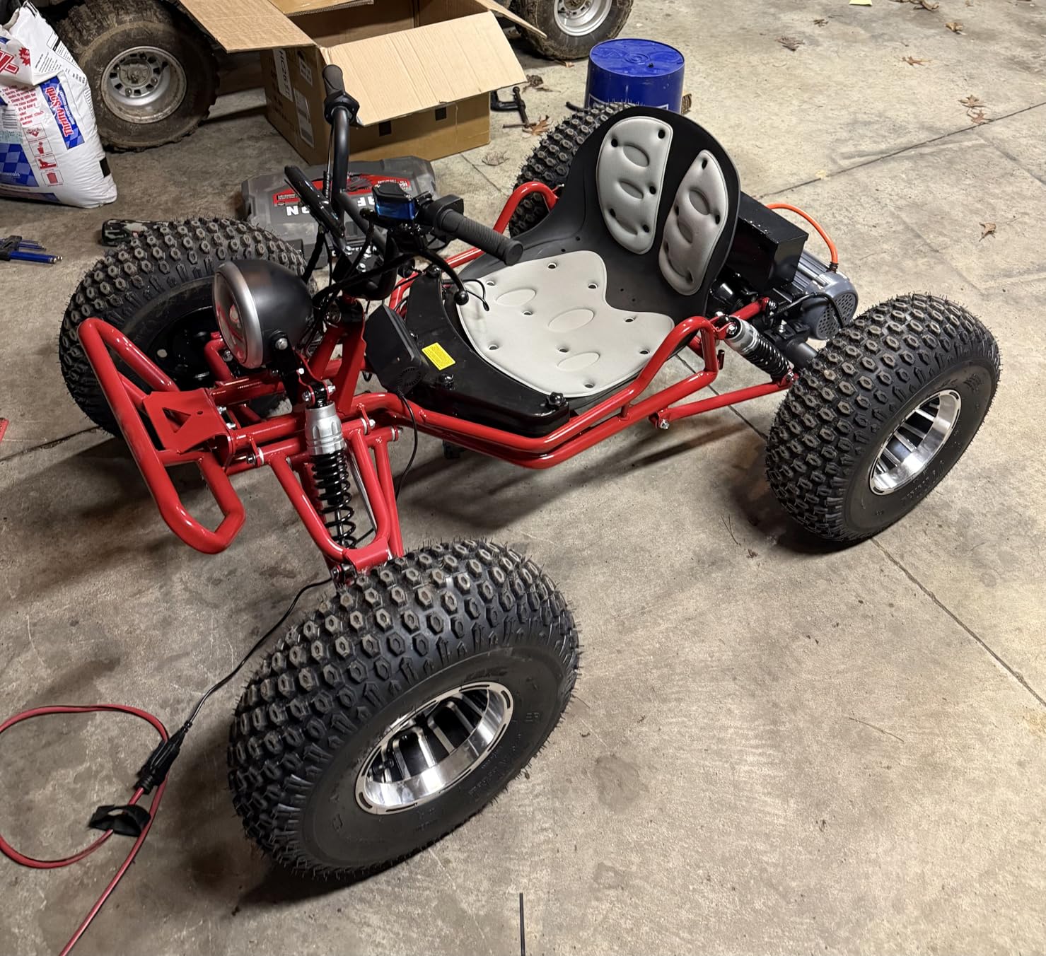 48V 20Ah Electric Off-Road Go Kart for Adults & Teens (Black) | Peak 4000W, 31 MPH, 30-Mile Range, Shaft Drive, Dual Hydraulic Brakes, AT19x7-8 Tires customer photo 2