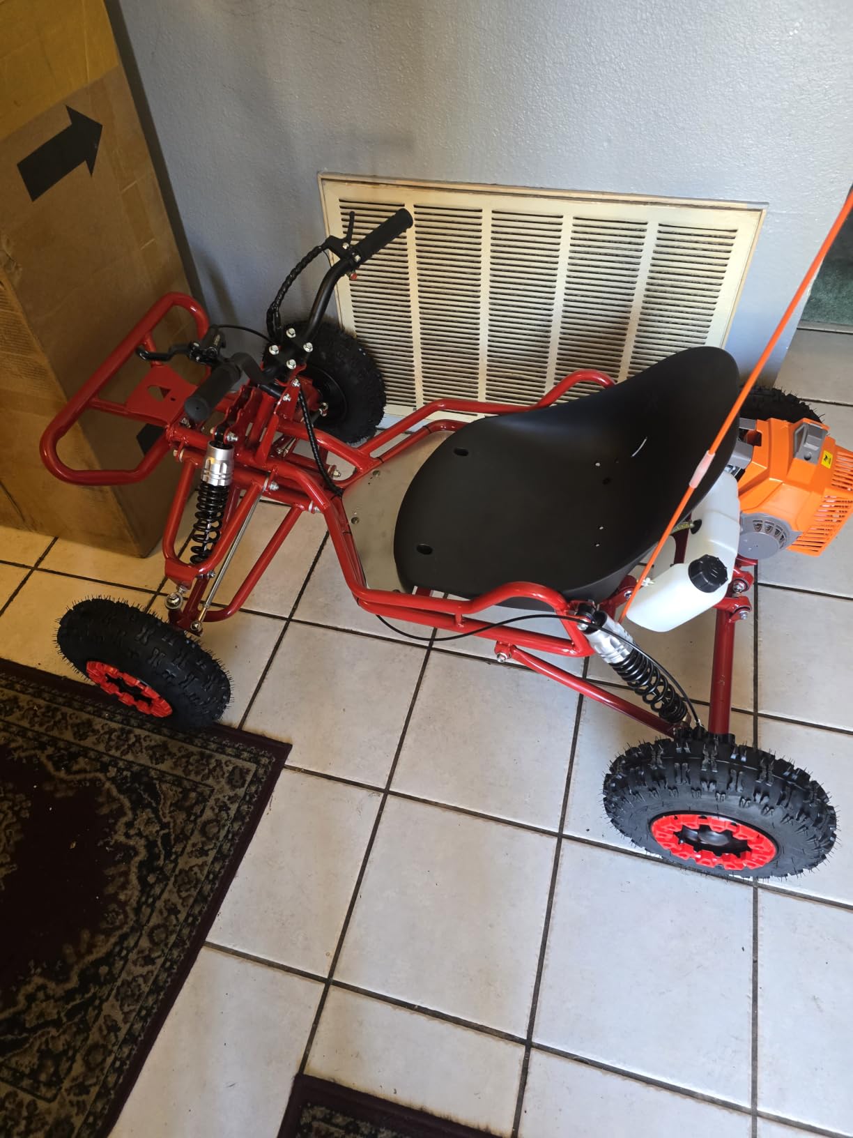 Electric Go Kart, 2100W Motor Go Kart for Adults & Kids with Premium Steel Tubular Frame, 3 Speed Off-Road Kart with 8'' Off-Road Tires with Hydraulic Brake, 30MPH (Black, 56x39x34IN) customer photo 1
