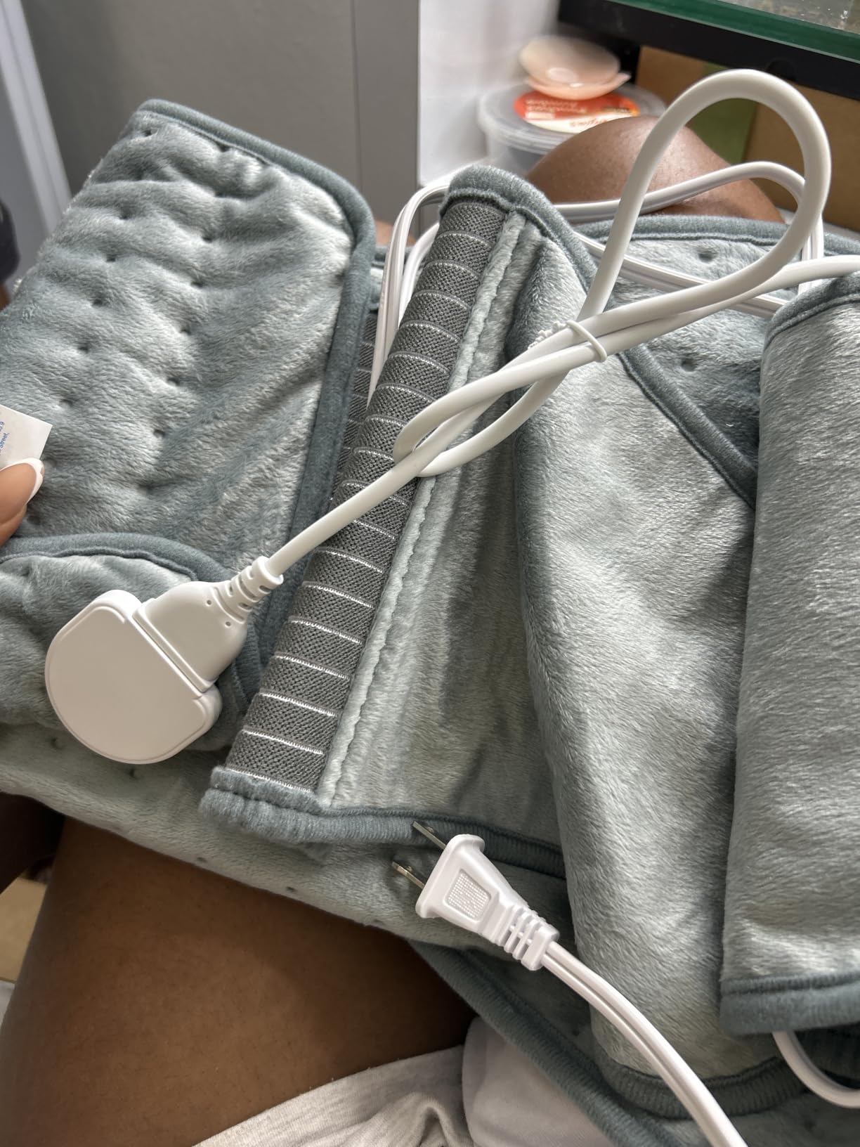 Wrap Around Heating Pad for Back Pain Relief & Period Cramps with Strap | 12