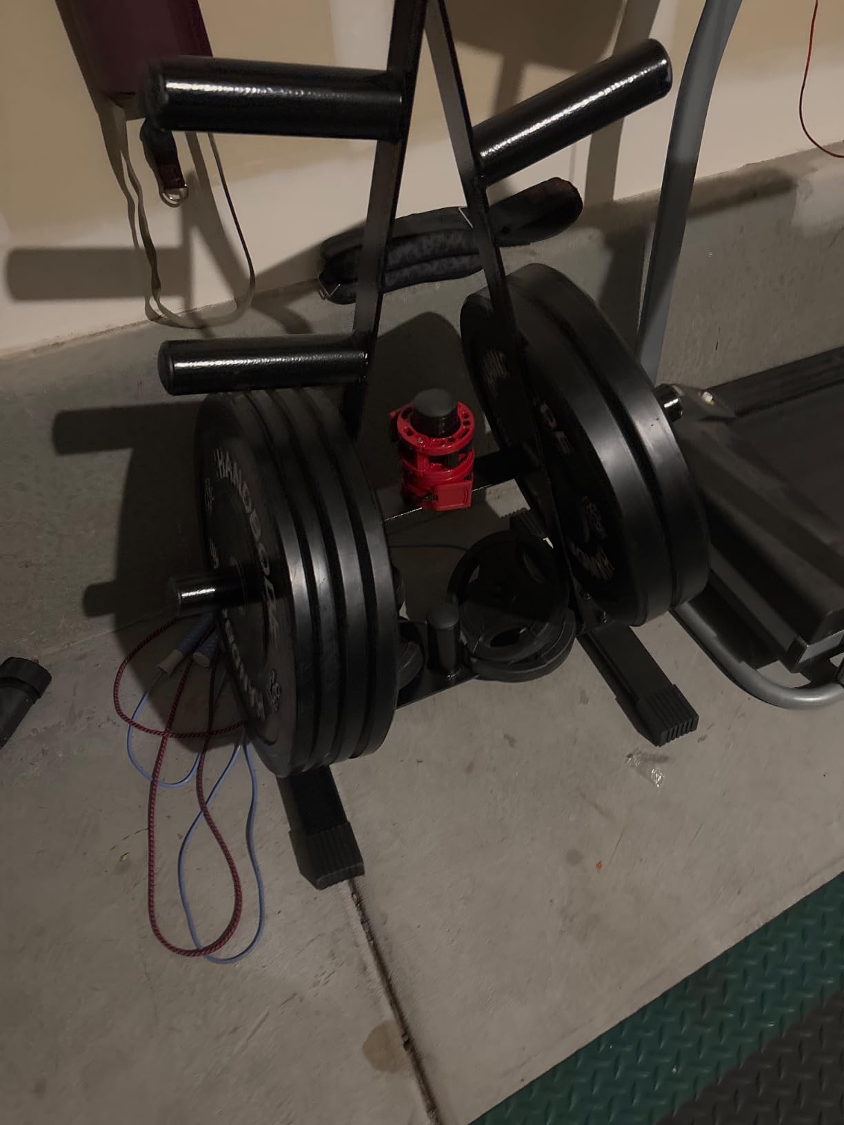 HANDBODE 8-in-1 Leg Extension and Curl Machine with 370 lb Plate Set | 8-In-1 Trainer, Single-Pin Changes, Linear Bearings, Fits 1-Inch/2-Inch Plates, Hip Thrusts, Crunches, Arm Workouts, Home Gym customer photo 1