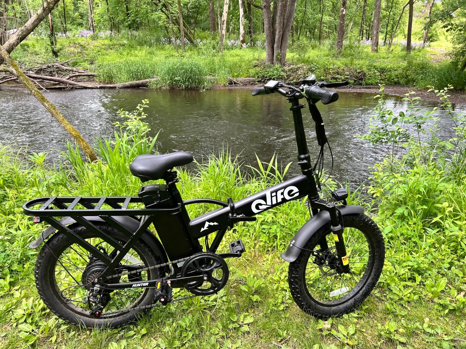 Qlife Hunter/Hunter Plus Foldable Electric Bike, Peak 1200W/1500W Ebike with 48V 13.5Ah/20Ah Battery, 65-90 Miles Range, Heavy-Duty Rear Rack, 20
