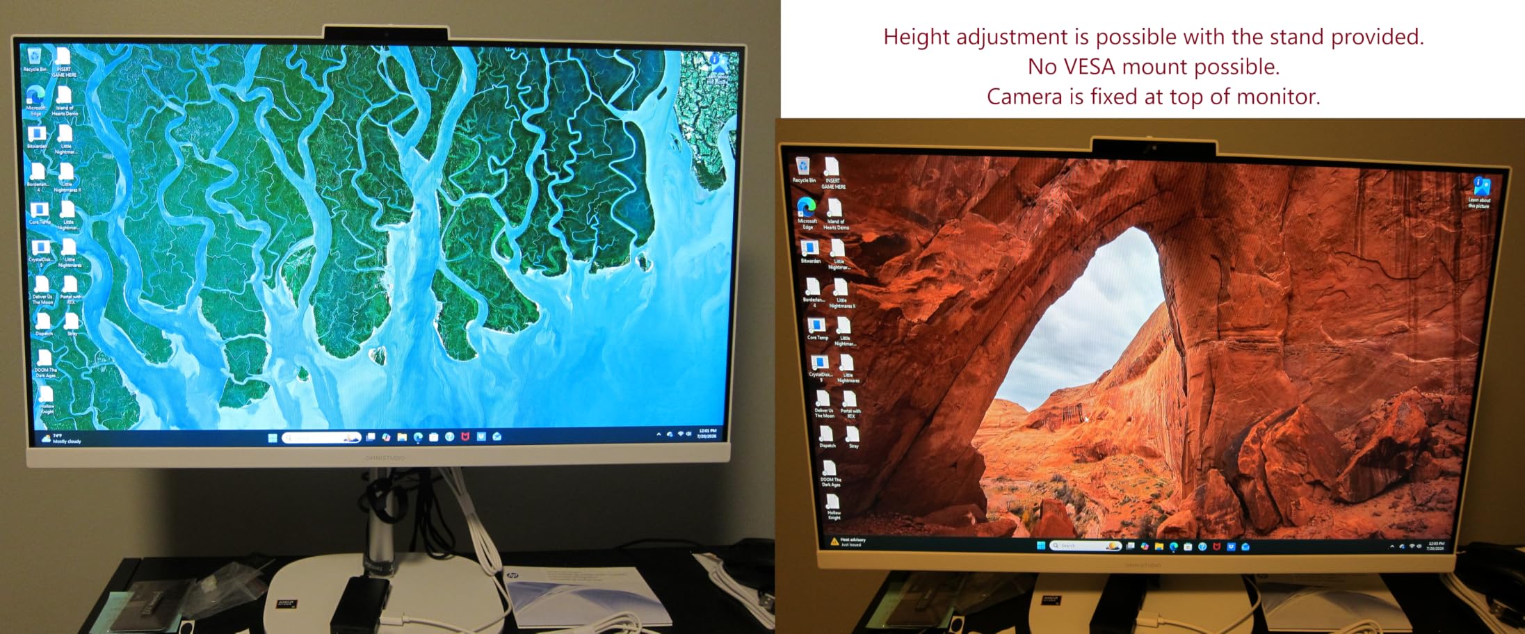 HP OmniStudio 27 inch All-in-One Desktop PC, FHD Display, AMD Ryzen 5 220, 16 GB RAM, 512 GB SSD, AMD Radeon 740M Graphics, Windows 11 Home, Cotton White, 27-cv0002 (2026) customer photo 2