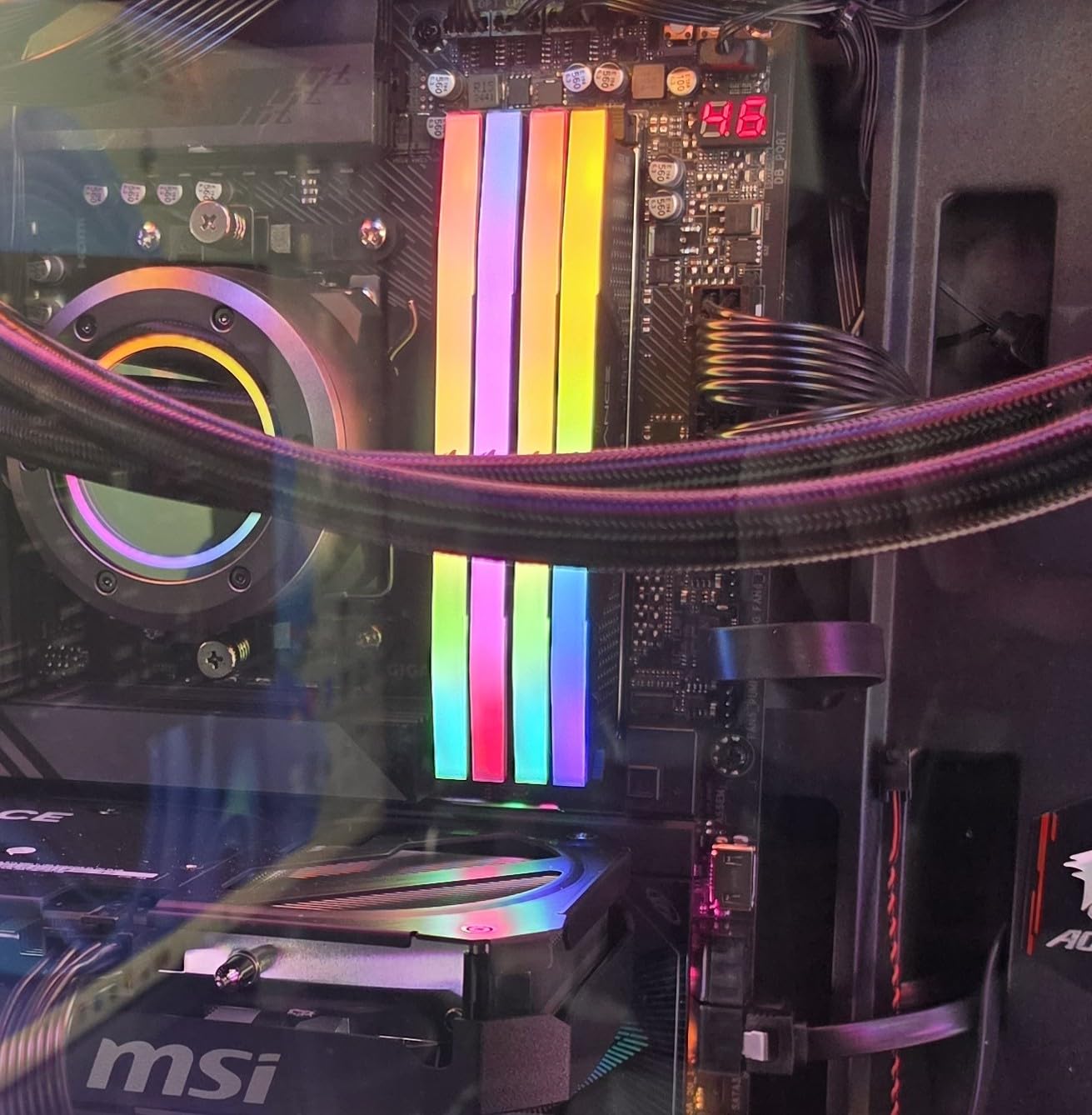 CORSAIR Vengeance RGB RS DDR5 RAM 16GB (2x8GB) Up to 6000MHz CL36-44-44-96 1.35V AMD EXPO Intel XMP Computer Desktop Memory - Gray (CMG16GX5M2E6000Z36) customer photo 1