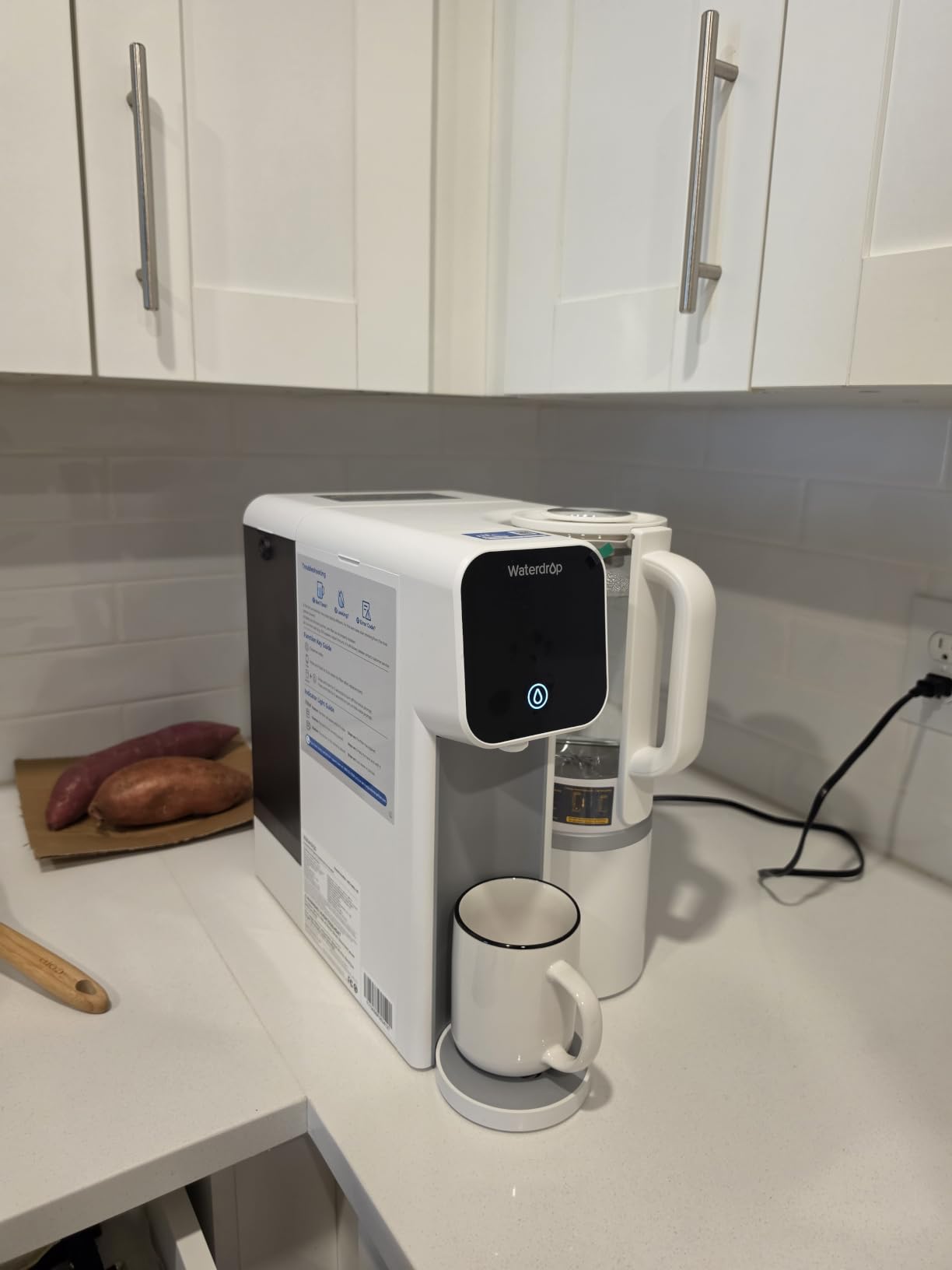 Waterdrop M6SL Mineral Reverse Osmosis Water Filter Countertop, Room-Temp | Certified to NSF/ANSI 58 & NSF/ANSI/CAN 372, 8-Stage Reverse Osmosis System, 3:1 Pure to Drain, Glass Pitcher, BPA-Free customer photo 2
