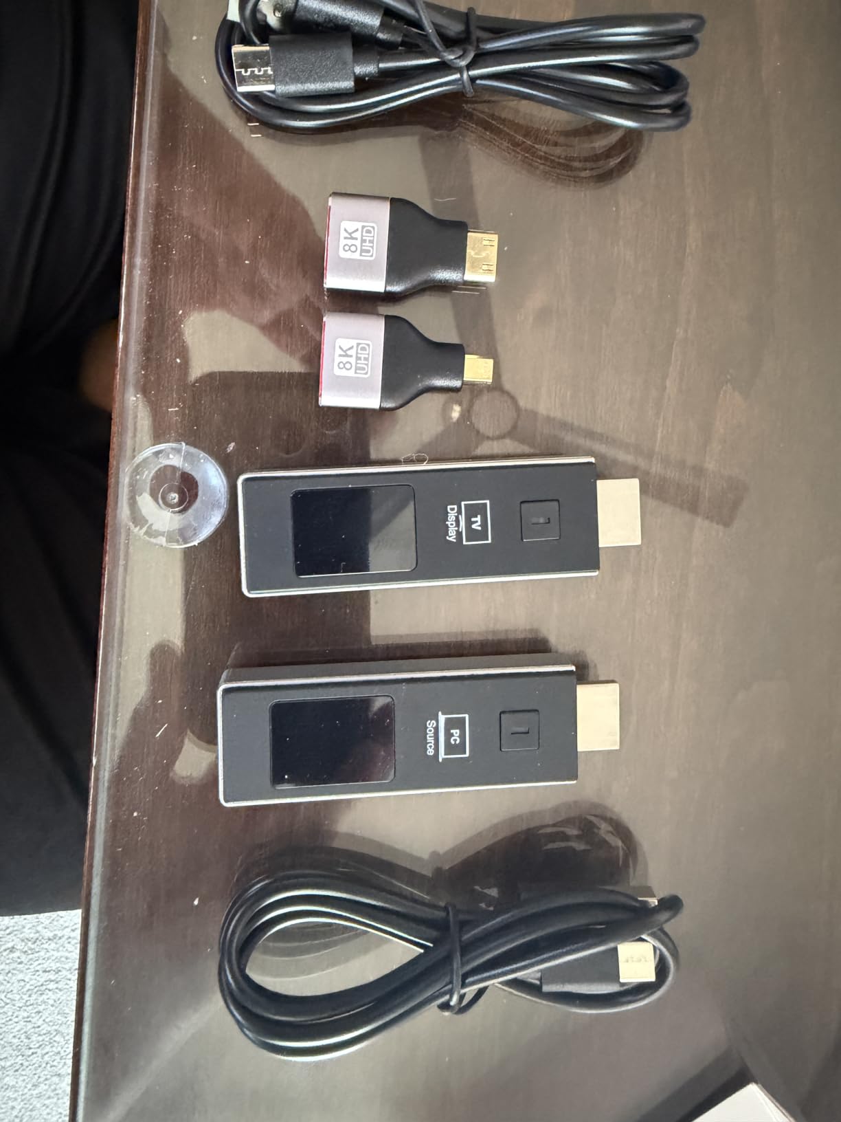 Wireless HDMI Transmitter and Receiver, 360FT/110M Extender 4K Decode 1080P@60Hz Output with LED Display, Plug&Play 5.8+2.4G Streaming Video/Audio from PC/Laptop/TV Box to Monitor customer photo 2