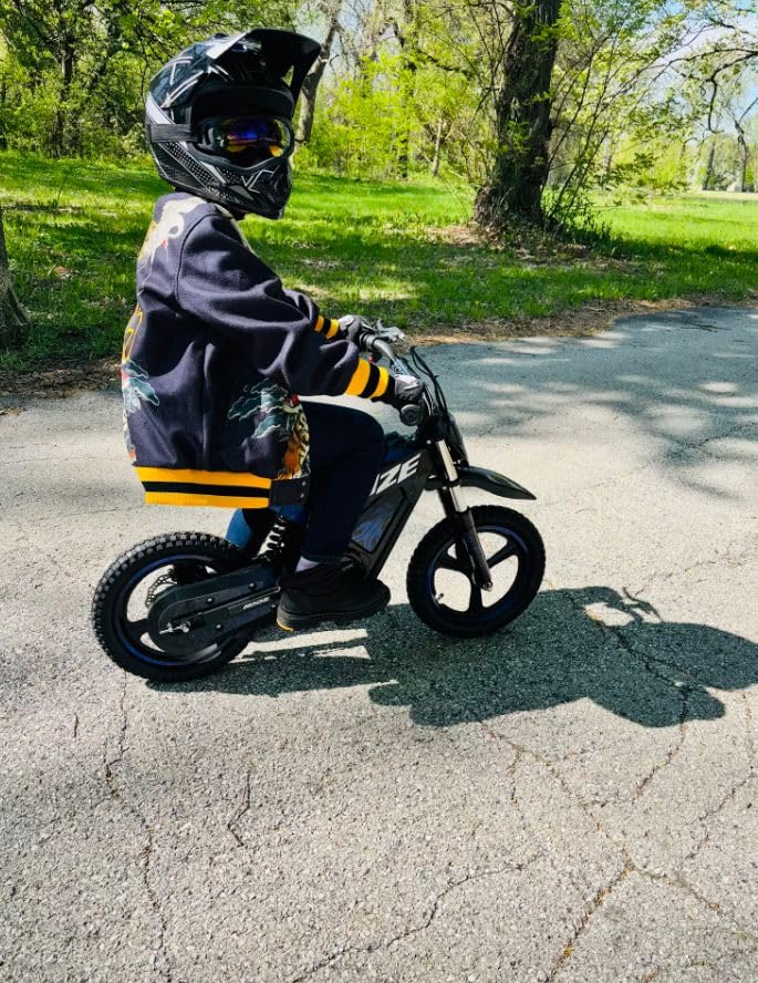 KOOZ HP01E Kids Electric Dirt Bike, 36V 350W Electric Motorcycle for Kids, Youth Electric Motocross Bike with 15.5MPH Max Speed, 35-Min Ride Time on High Speed, Alloy Wheels with 14
