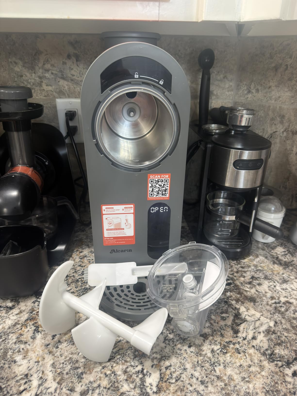 Alcarin 2 in 1 Slushie Machine & Soft Serve Ice Cream Maker Machine | No Ice Needed, 8 Pre Sets, Frozen Drink, Protein Ice Cream, Milkshake, Frappe, Spiked, Sorbet, More for Homemade Frozen Treat customer photo 2
