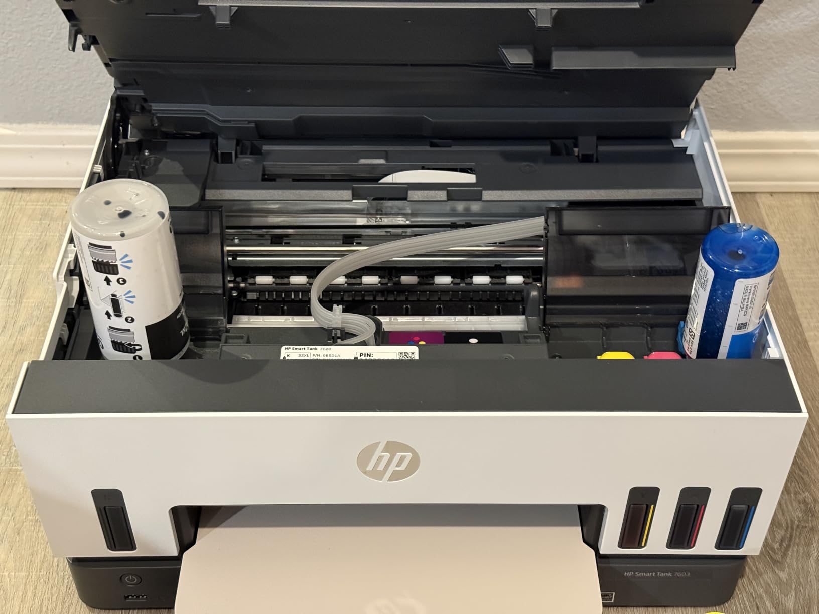 HP Smart Tank 7603 Wireless All-in-One Ink Tank Printer, Scanner, Fax, Copier with up to 3 Years of Ink Included, Best-for-Home Office, Cartridge-Free Refillable, AI-Capable (9B5D1A) customer photo 2
