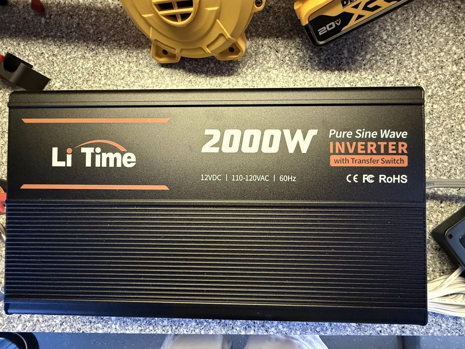 Litime 2000W Pure Sine Wave RV Inverter with 20ms Automatic Transfer Switch (ATS), 12V DC to 120V AC Converter for RV, Truck, Home, Camping - 4000W Surge Power, Remote Monitoring, USB & Type-C customer photo 2