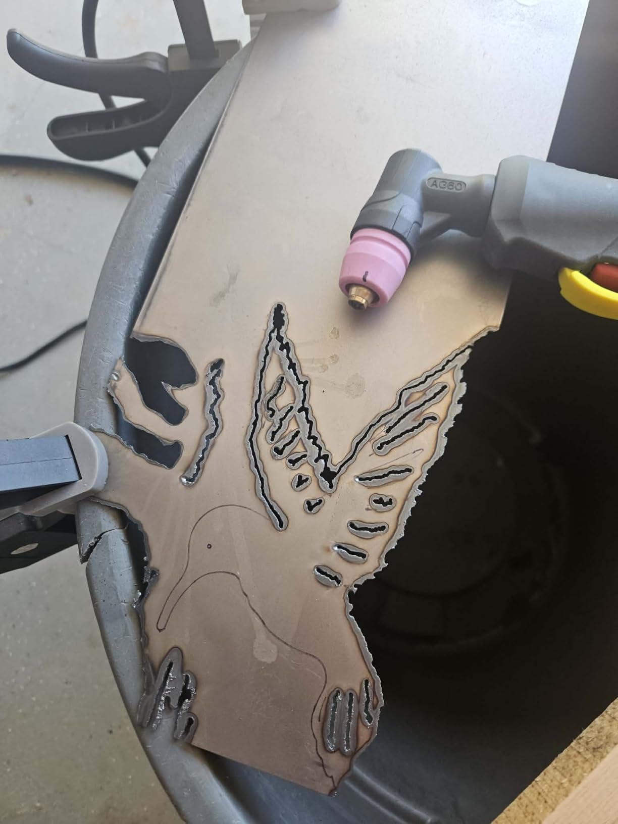 Forney Easy Weld Easy Cut 255 120V Portable Plasma Cutter | 20-Amp inverter metal cutter features a 3/16-inch clean cut. Compact design for DIY, automotive, and garage use. customer photo 2