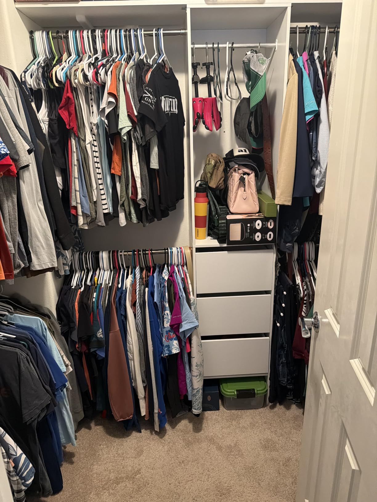 SONGMICS closet system, customizable walk-in closet organizer system with adjustable hanging rods and drawers, white, fits spaces 6.5-10.2 ft URGR043WZ01S customer photo 2