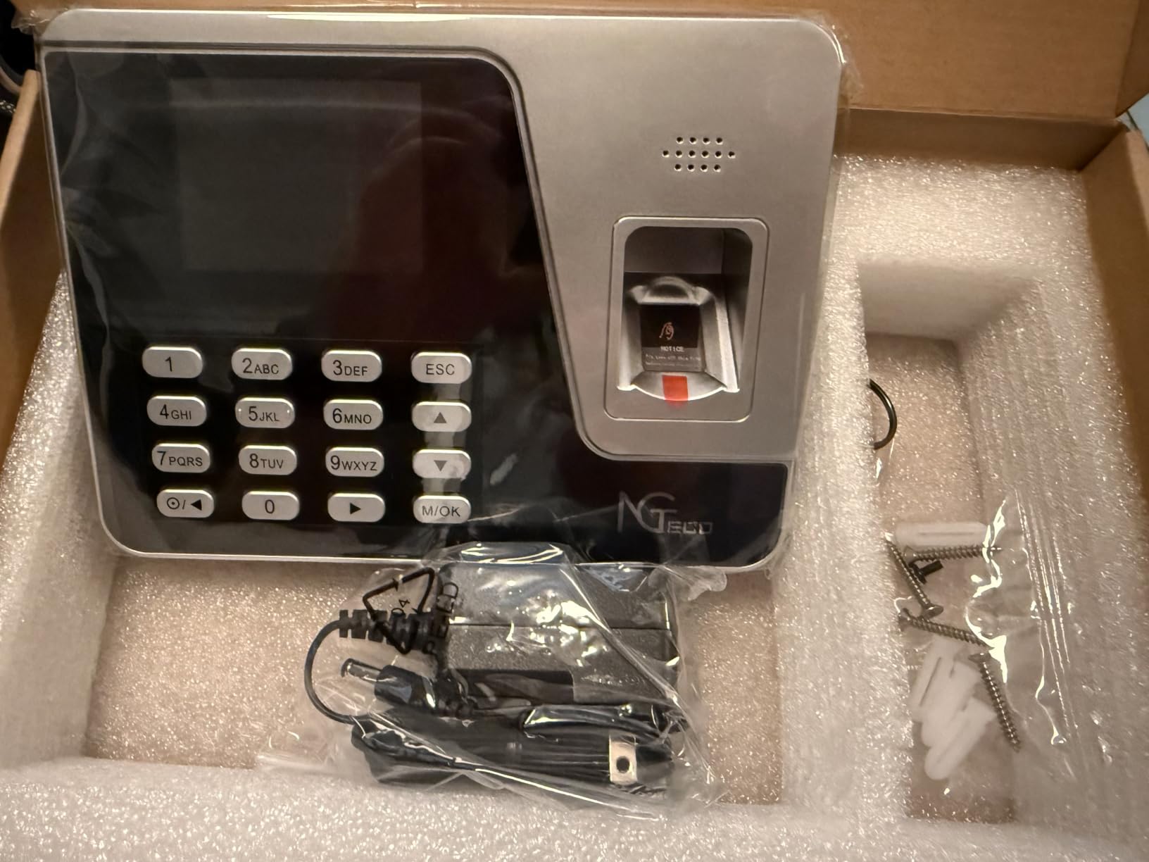 NGTeco Standalone Time Clock, Biometric Punch Machine for Small Business | Employee Time Clock with Fingerprint & PIN Check-in, USB Data Export, No WiFi or Software Required, No Monthly Fees customer photo 2