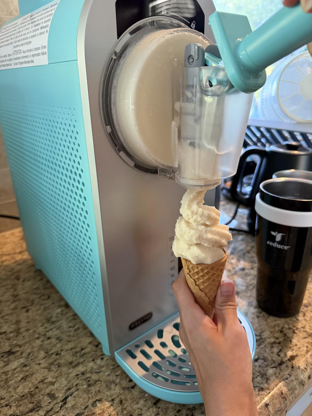 Whynter 7-in-1 Soft Serve Ice Cream Slushy Machine, 1.6 Qt, Compressor, Built In Compressor, No Pre Freezing Needed, LCD Display and Timer customer photo 2