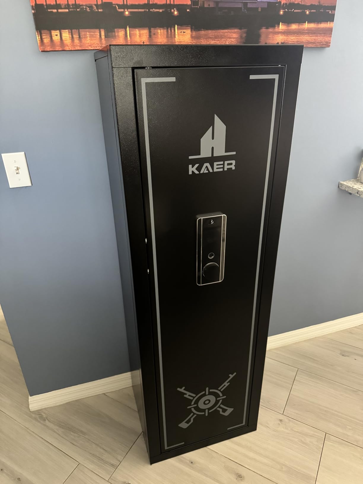 KAER Biometric Gun Safes for Rifles and Pistols Can Storage 15-16 Firearms with Adjustable Pistol Cabinets &Stocks Gun Safe with Fingerprint Lock Silent Alarm Mode customer photo 2