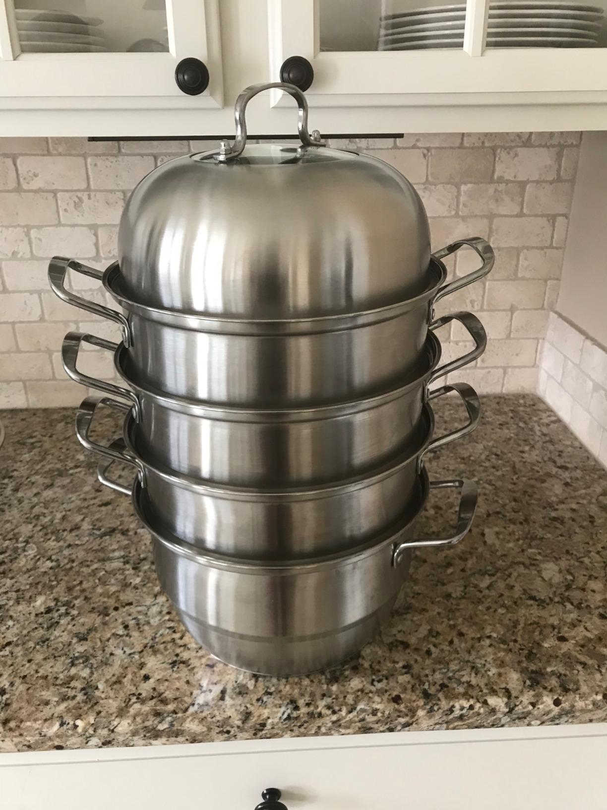 VEVOR Commercial Food Warmer, 1500W Electric Stainless Steel Steam Food Warmer with Glass Cover, 3-Pan Countertop Buffet Bain Marie with Soup & Perforated Ladles customer photo 1